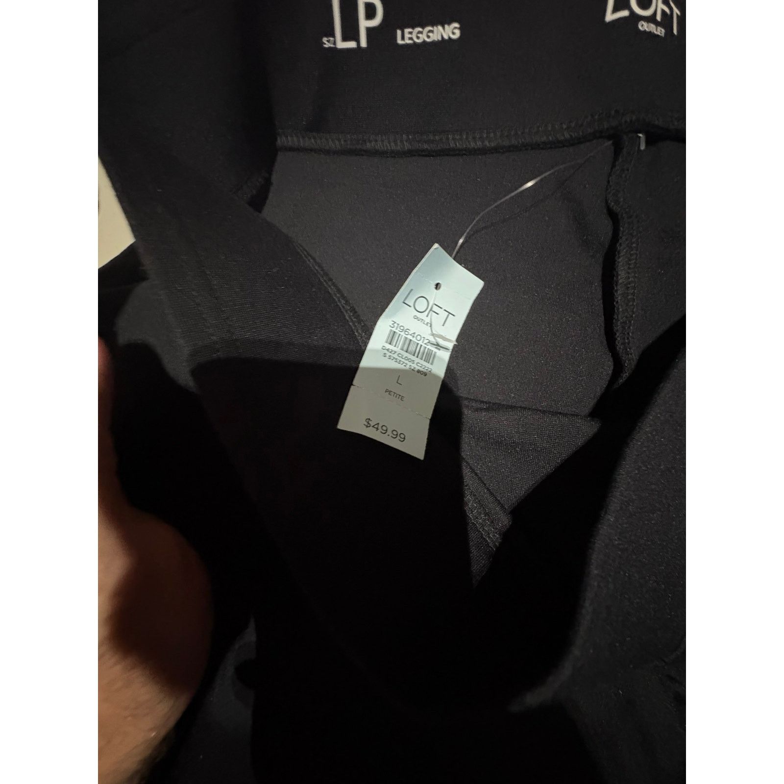Loft LOFT Outlet Black Leggings Women’s L Petite Mid Rise Pants Size 36" / US 14 / IT 50 - 5 Thumbnail