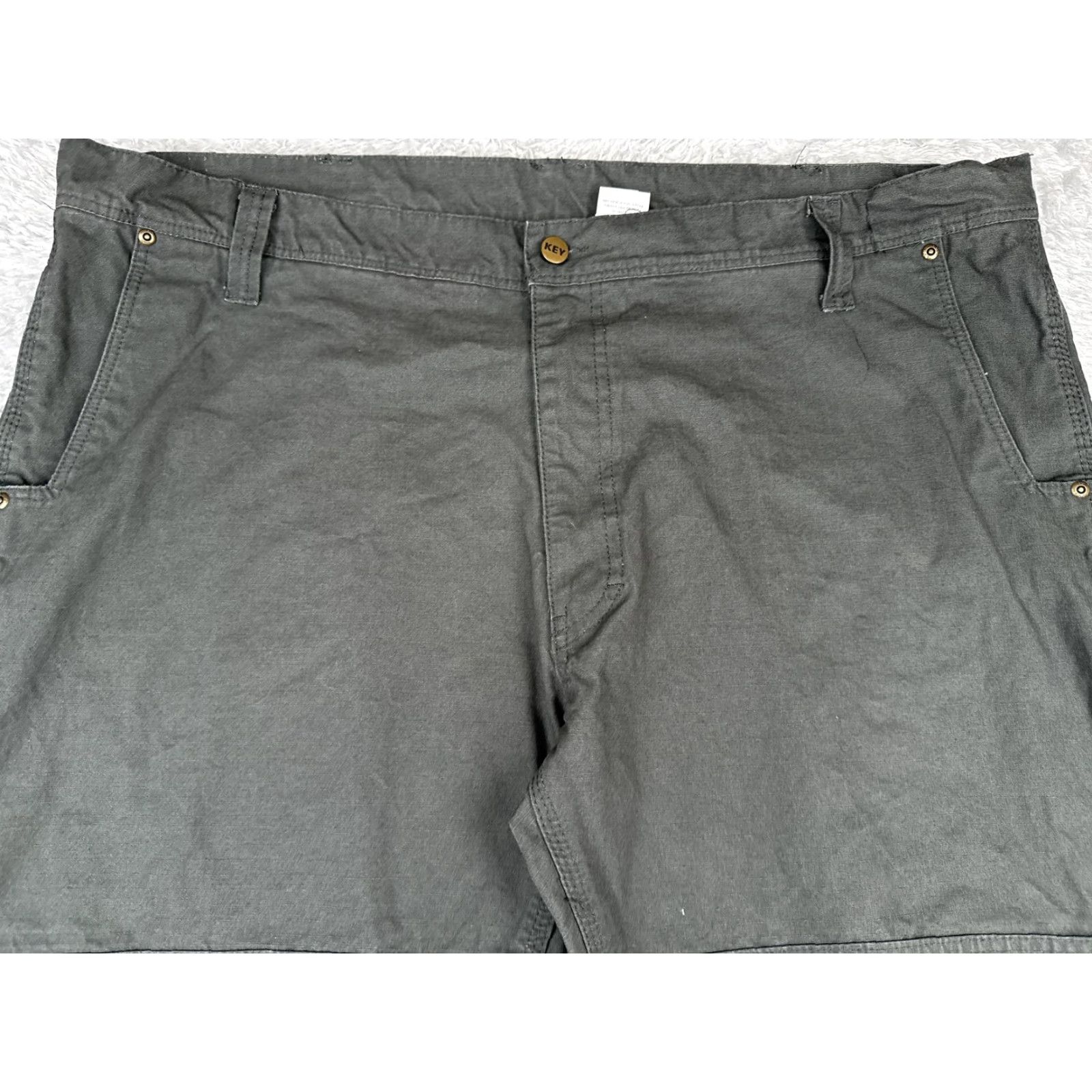 Vintage KEY Key Industries Work Pants Mens 44x32 Gray Carpenter Utility Twill Size US 44 / EU 60 - 4 Thumbnail