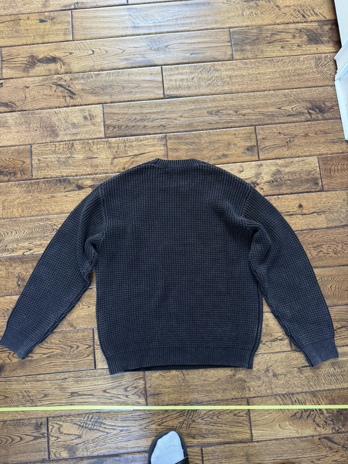Supreme Supreme Washed Small Box Waffle Knit Sweater Black Size US M / EU 48-50 / 2 - 2 Thumbnail