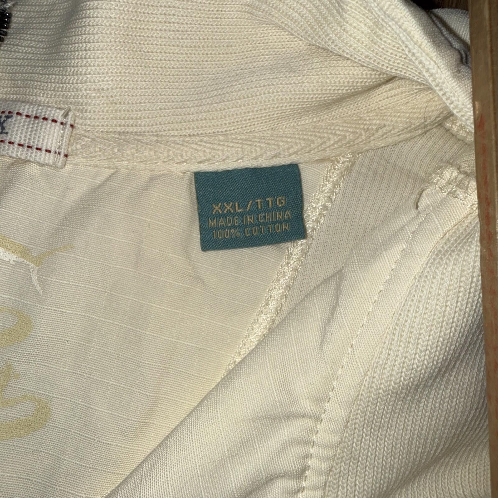 Tommy Bahama Y2K Tommy Bahama Relax 1/4 Quarter Zip Sweater Pale Cream Size US XXL / EU 58 / 5 - 7 Thumbnail