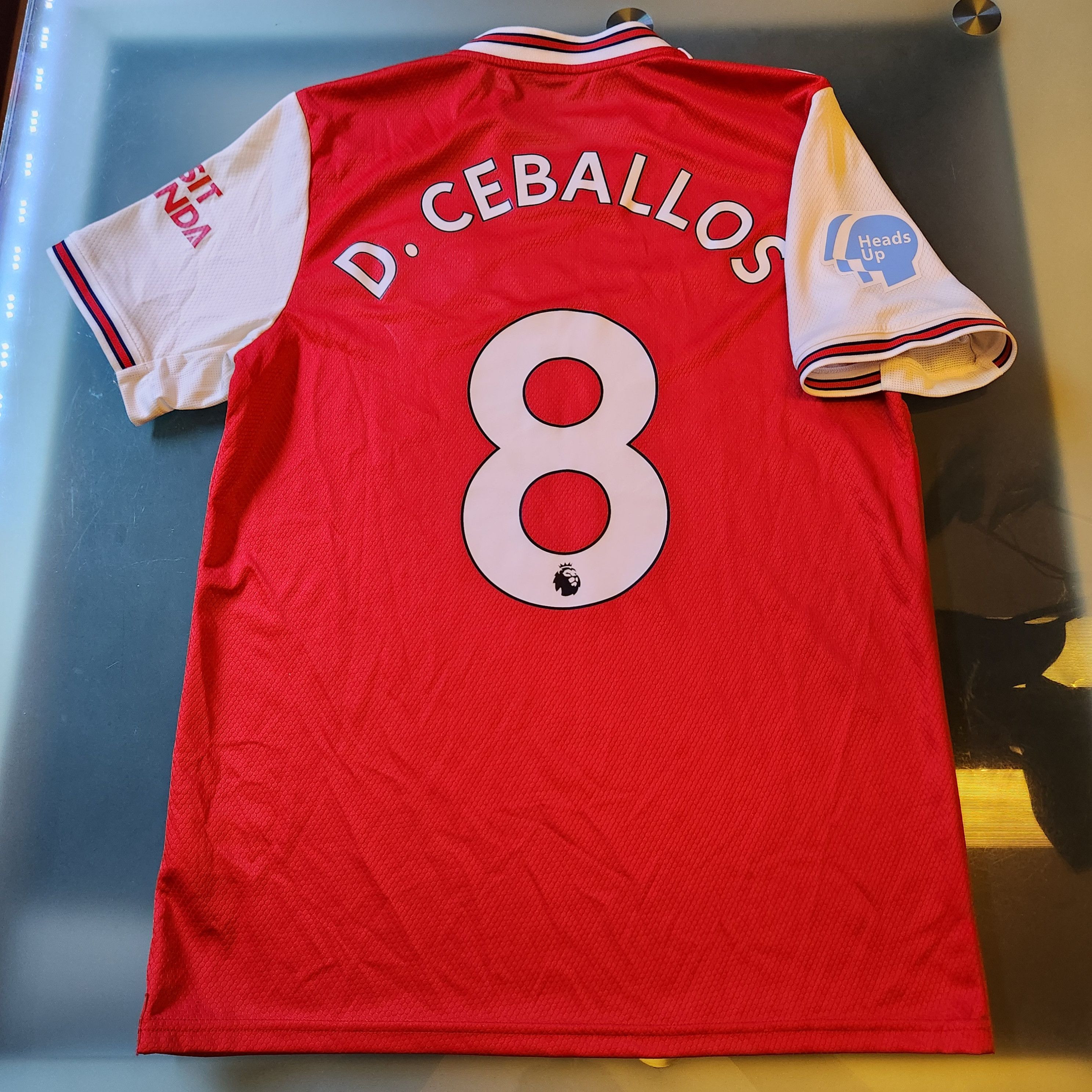 Adidas Authentic Arsenal CEBALLOS 2019-2020 Heads Up Home Jersey Size US M / EU 48-50 / 2 - 1 Thumbnail