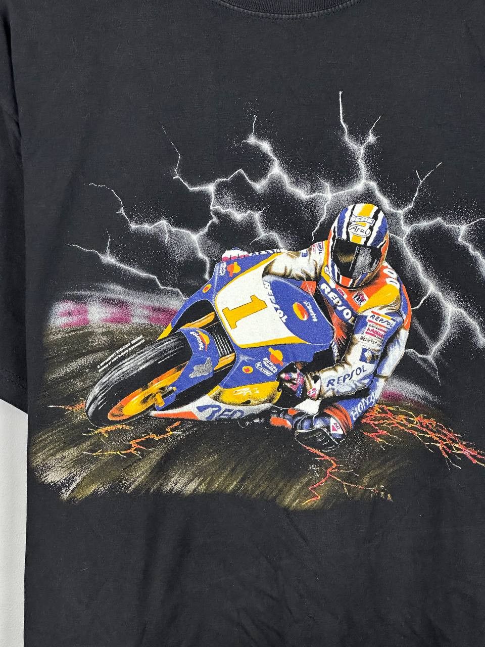 Honda Vintage Honda Repsol MotoGP Faded Rare T Shirt Size US L / EU 52-54 / 3 - 4 Thumbnail