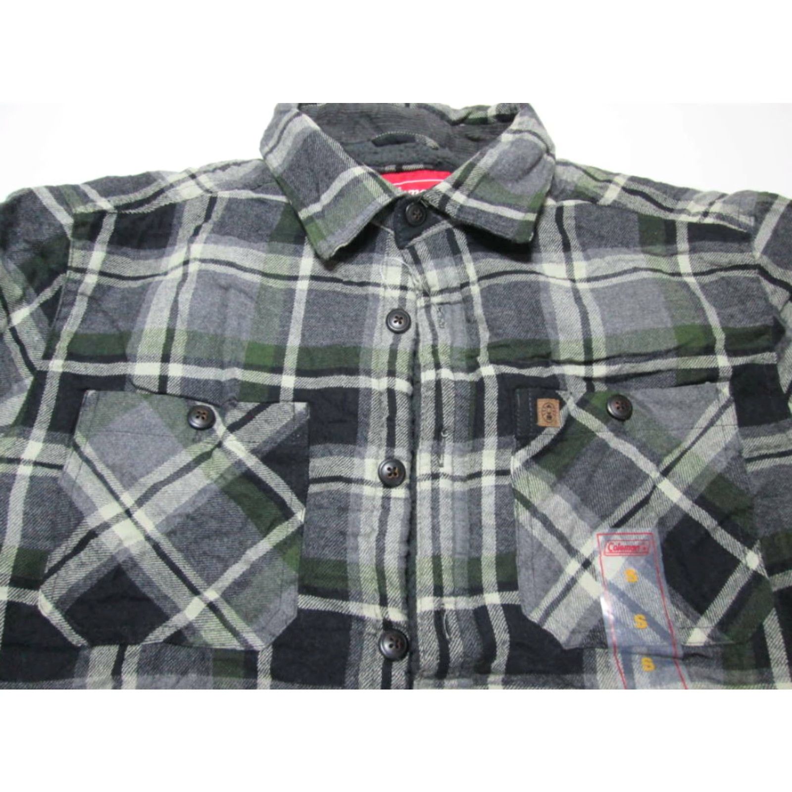 Vintage Coleman Jacket Mens S Gray Check Bomber Button Front Pockets Collared NWT Size US S / EU 44-46 / 1 - 3 Thumbnail