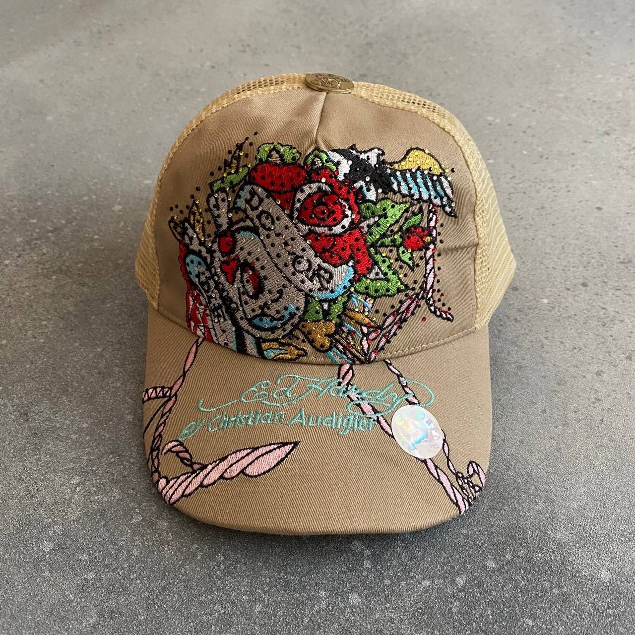 Ed Hardy Ed Hardy Y2K Vintage Mullticolour Mesh Trucker Hat Cap Size ONE SIZE - 1 Thumbnail