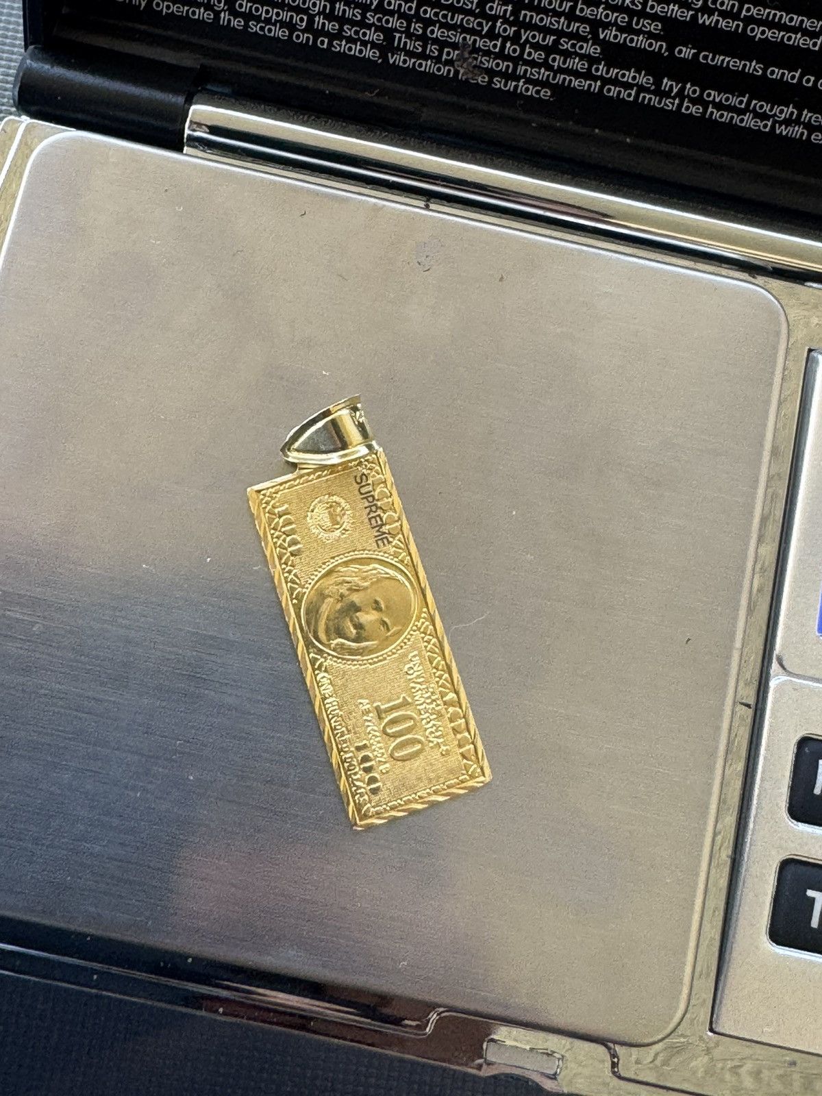 Supreme Supreme 14k yellow gold US $100 bill pendant 1.8g Size ONE SIZE - 2 Thumbnail