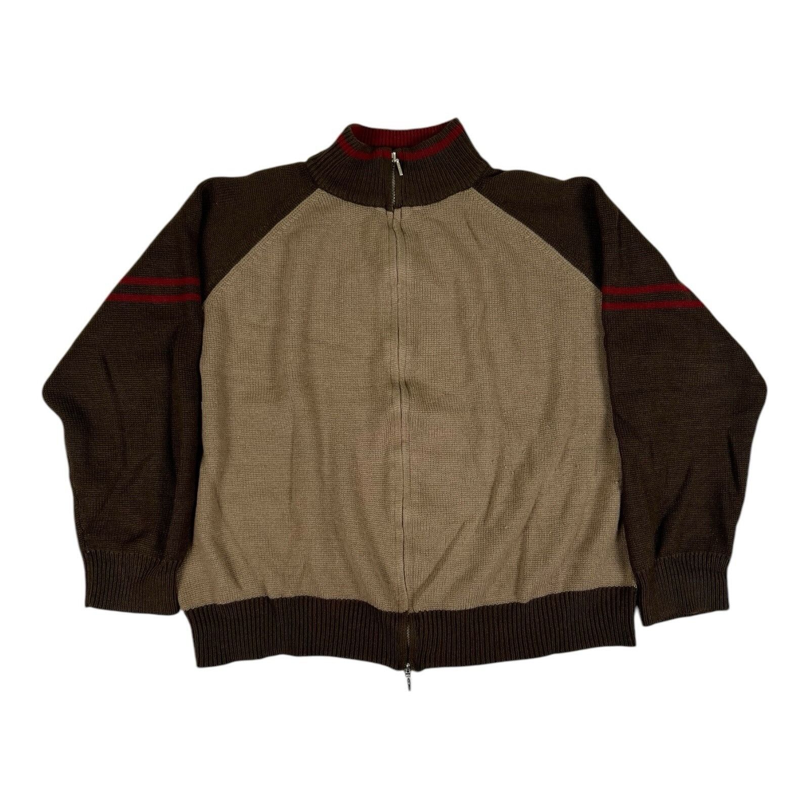 Sideout Vintage Sideout Full Zip Fleece Knit Sweater Size XL Brown S Size US XL / EU 56 / 4 - 1 Thumbnail