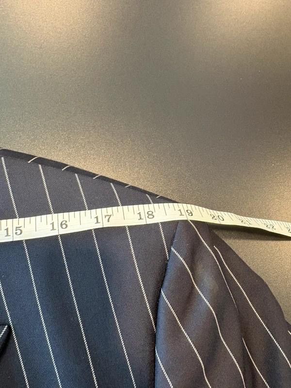 Vitale Barberis Canonico Bespoke Navy Pinstripe DB Suit 6x3 Italian Vitale Barberis Size 42R - 5 Thumbnail