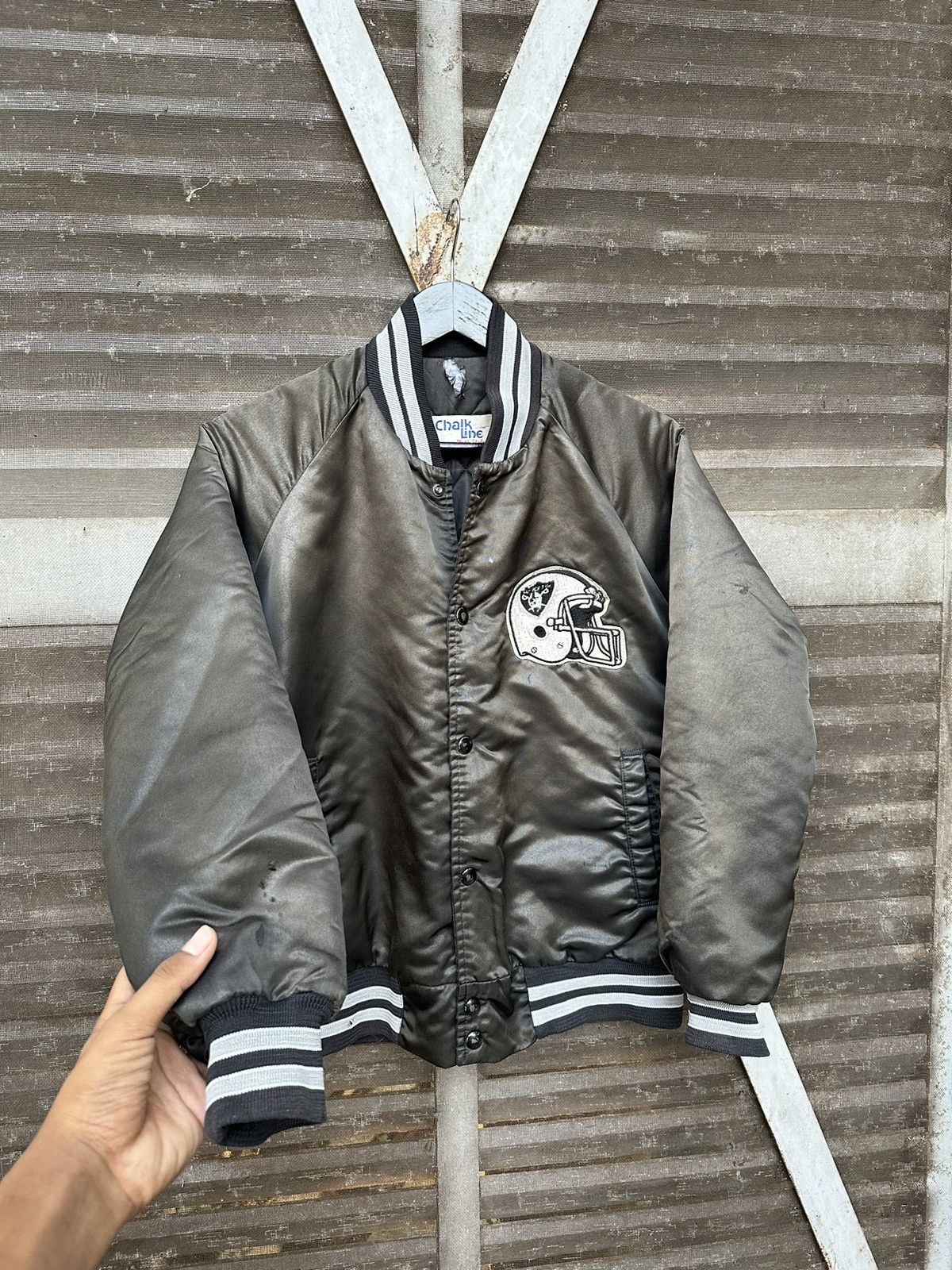 Vintage **rare**Vintage 80s Oakland Riders Embroidery Bomber jacket Size US S / EU 44-46 / 1 - 6 Thumbnail