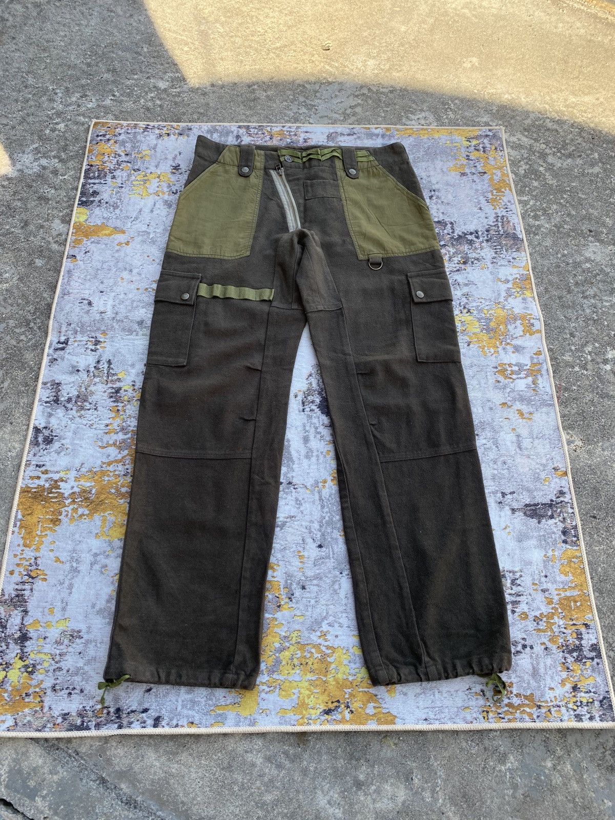 Japanese Brand Vintage Japanese Brands Wool Cargo Mobstyles Pants Size US 35 - 1 Thumbnail