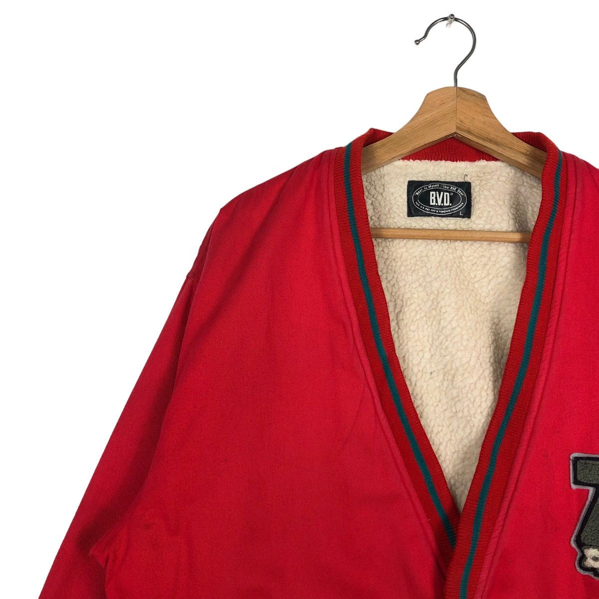 Hysteric Glamour 🔥90s Vintage Bomber Cardigan Jacket BVD Japan Made Big Logo Size US L / EU 52-54 / 3 - 7 Thumbnail