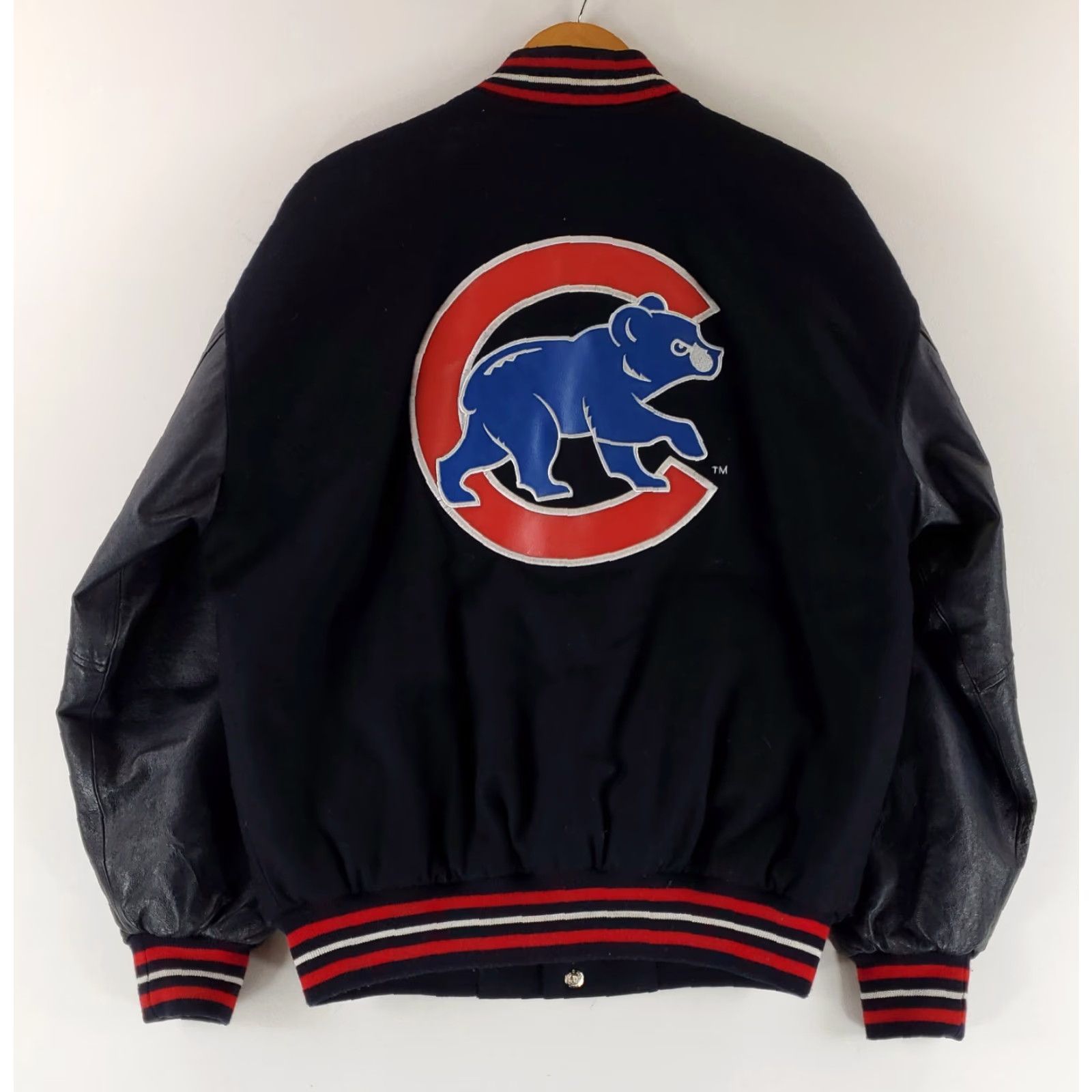 Hamilton VINTAGE Chicago Cubs Jeff Hamilton Wool Leather Reversible Bomber Jacket Blue Mens M Size US M / EU 48-50 / 2 - 4 Thumbnail