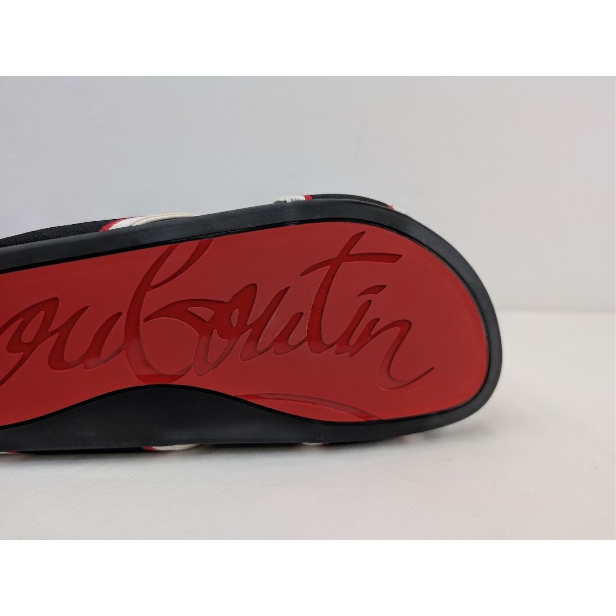 Christian Louboutin o1rshd1 Hot Cross Bizz Flat Slippers in Black/Multicolor Size US 10 / EU 43 - 12 Thumbnail
