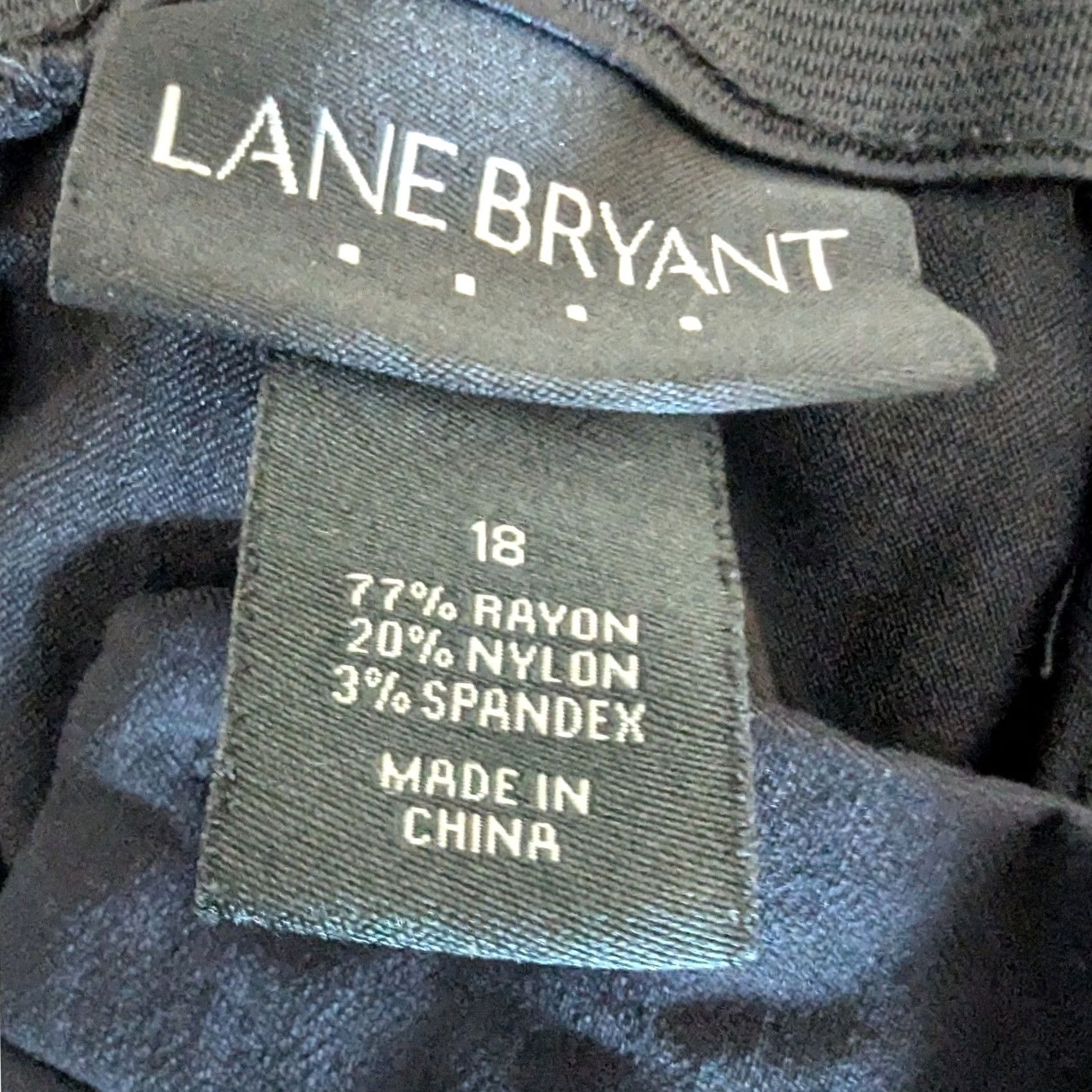 Vintage VINTAGE Lane Bryant Dress Pants Black Straight Leg Trousers Stretch Office Minimalist Size 40" / US 18 - 6 Thumbnail