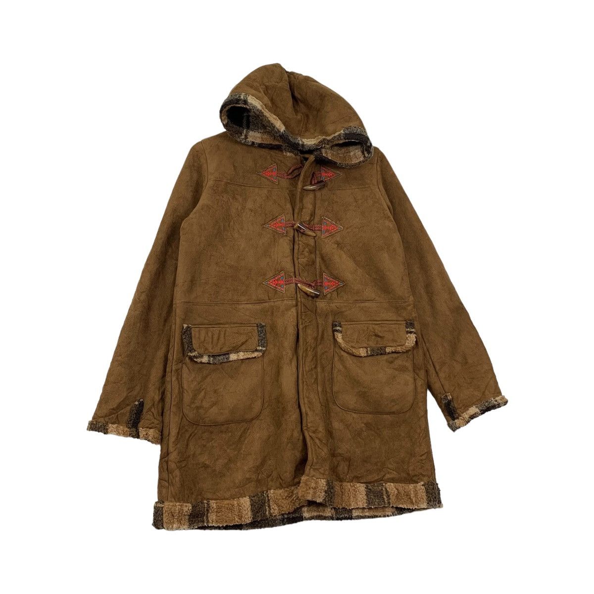 Japanese Brand TITICACA Toggle Button Wool Hoodie Duffle Coat Jacket Size US L / EU 52-54 / 3 - 4 Thumbnail
