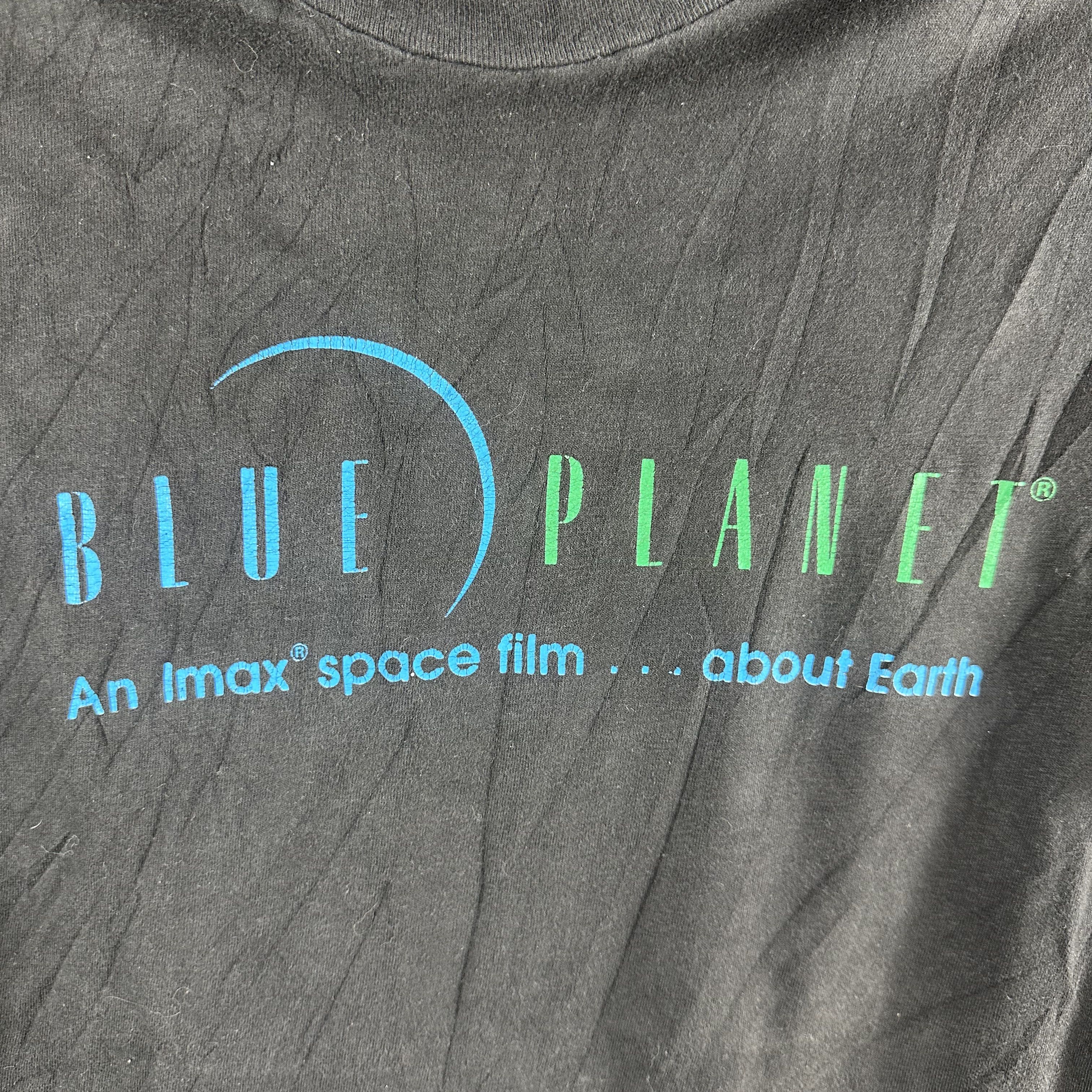 Vintage 1990 Blue Planet Imax Space Film Promo Single Stitch T-Shirt Size US XL / EU 56 / 4 - 2 Thumbnail