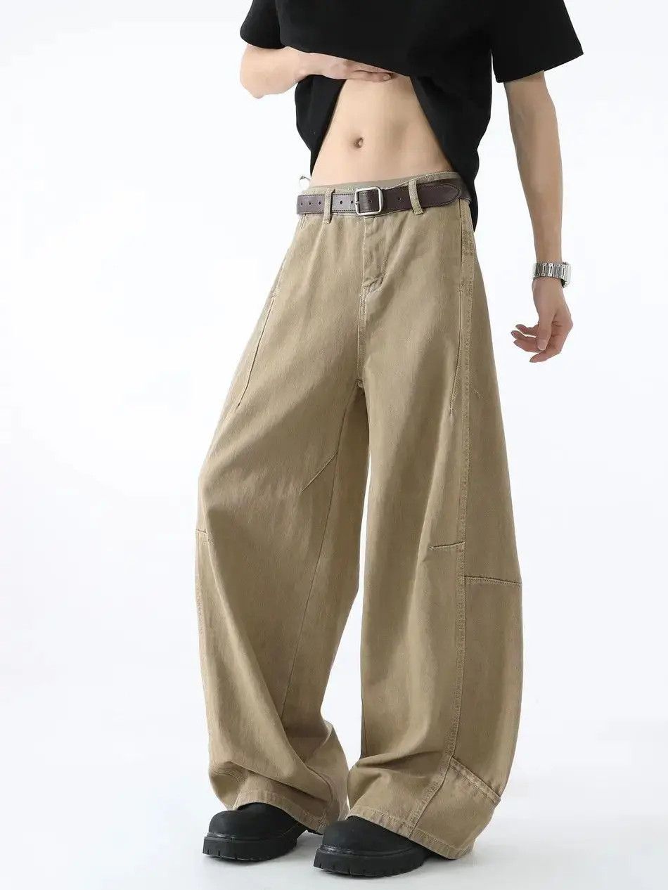 Japanese Brand Retro loose wide leg patchwork jeans Size US 32 / EU 48 - 3 Thumbnail