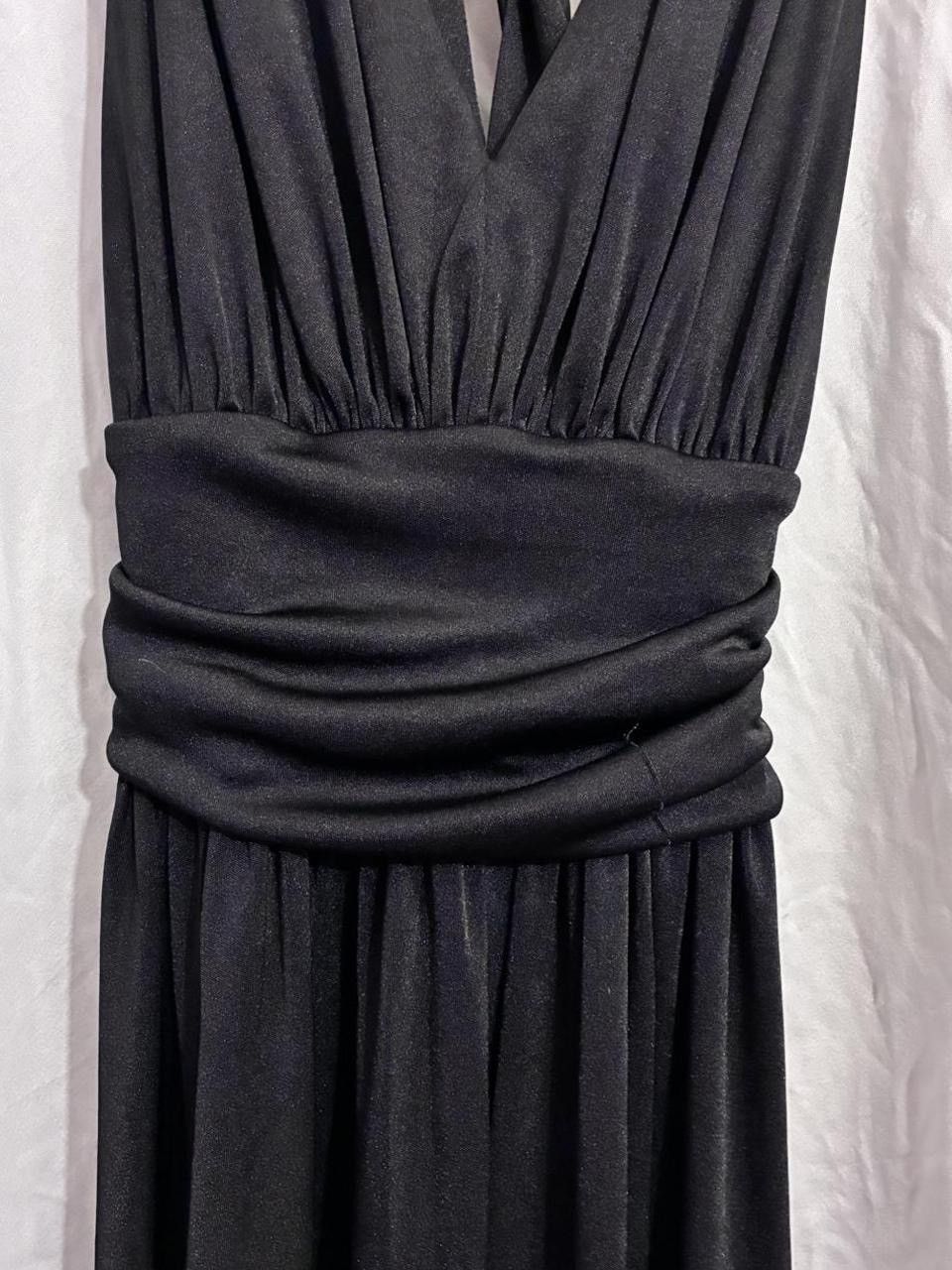 Express Vintage Express Deep V-Neck Cross Ruched Waist Maxi Dress Size XS / US 0-2 / IT 36-38 - 4 Thumbnail