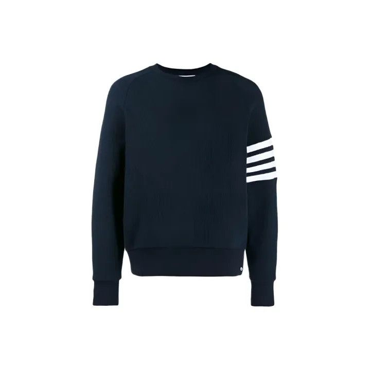 Thom Browne Thom Browne Men's Navy Long Sleeve Sweatshirt Size US L / EU 52-54 / 3 - 1 Thumbnail