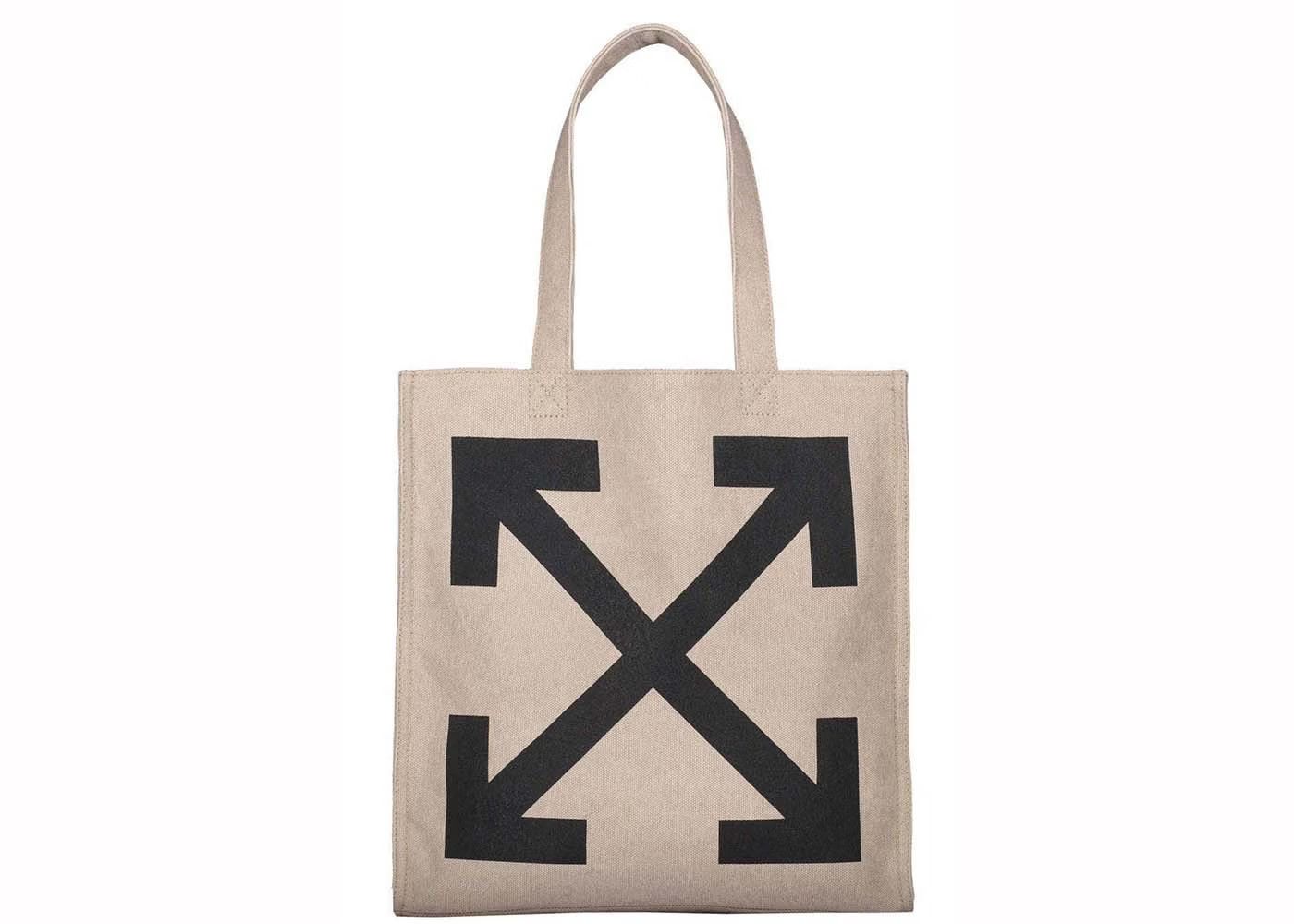 Off-White o1gr1nt0425 Size: OS / Quote Shopper 40 Bag in Beige Black Size ONE SIZE - 1 Preview