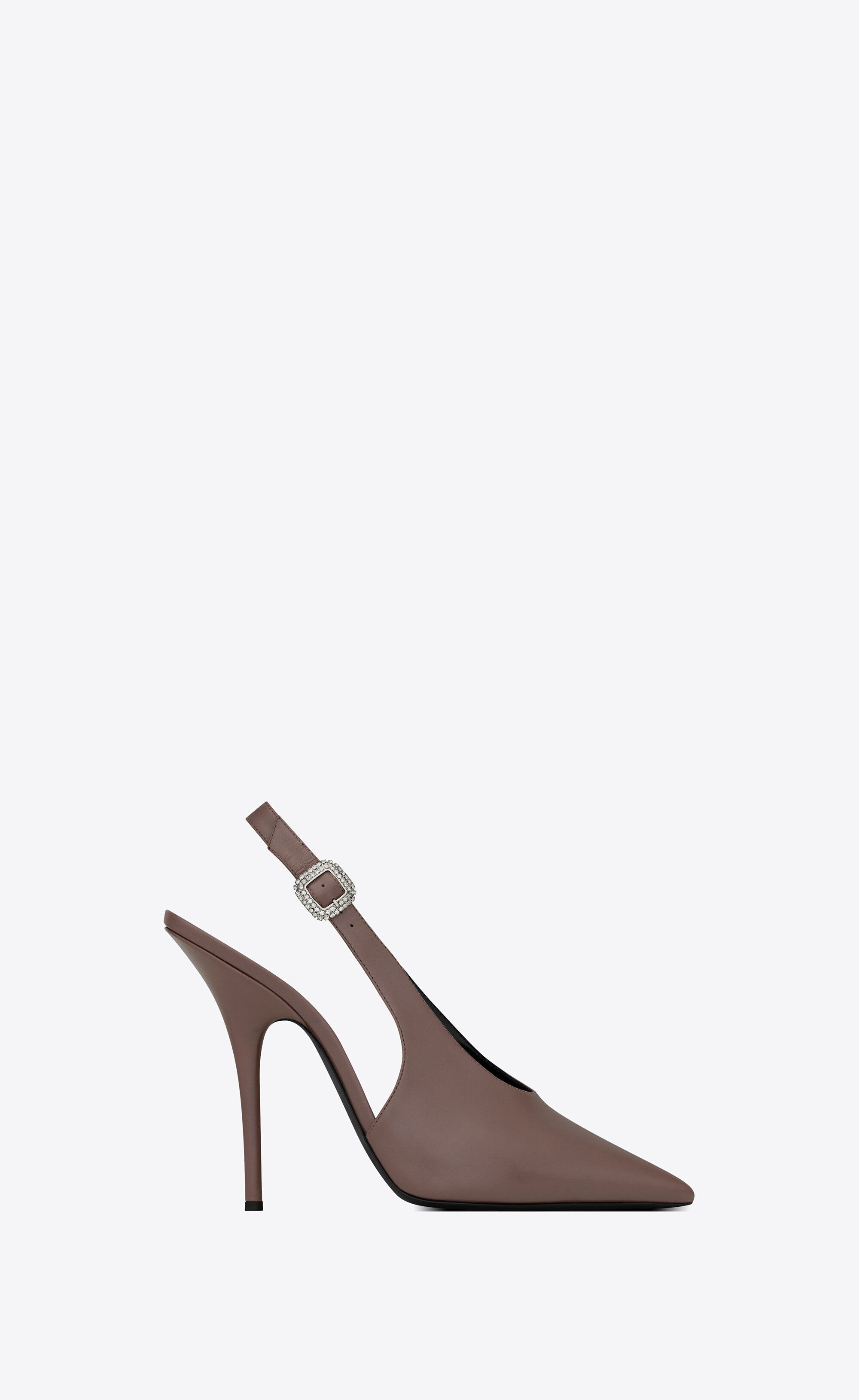 Saint Laurent Paris o1s1wg110225 746833 Yasmeen Slingback Pumps Shiny Leather Size US 7.5 / IT 37.5 - 1 Thumbnail