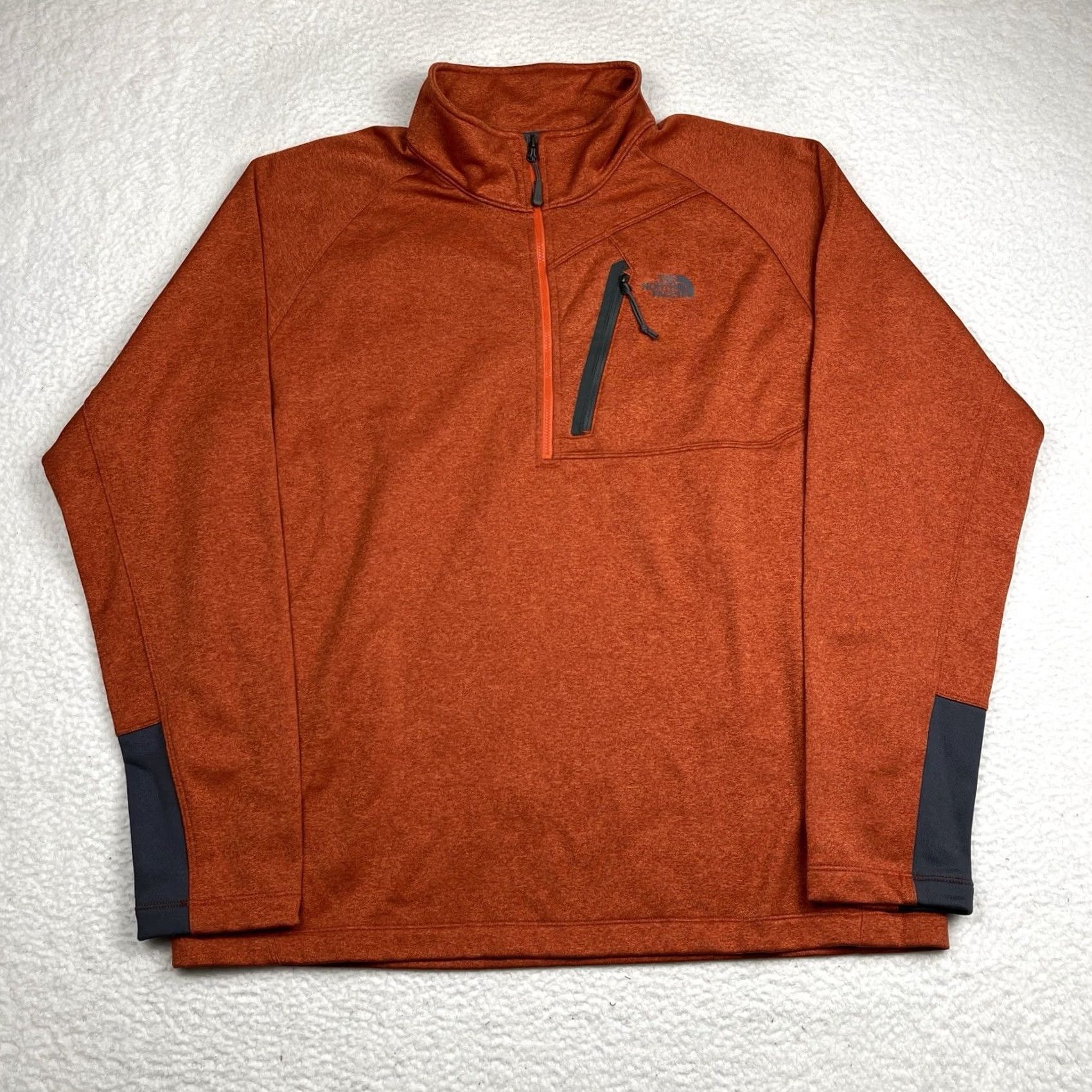 The North Face The North Face Jacket Mens XL Orange Fleece Quarter Zip Size US XL / EU 56 / 4 - 2 Thumbnail