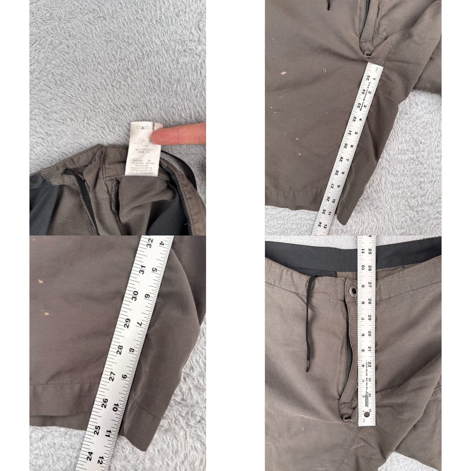 Patagonia Patagonia Shorts Men Cargo Short Gray 33x11 Nylon Cotton Blend Cargo Pockets Zipper Read Me Size US 33 - 8 Thumbnail