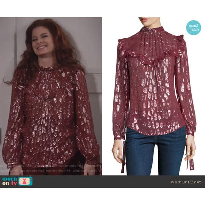 Veronica Beard Veronica Beard Brooks Top Magenta Metallic Size S / US 4 / IT 40 - 2 Thumbnail