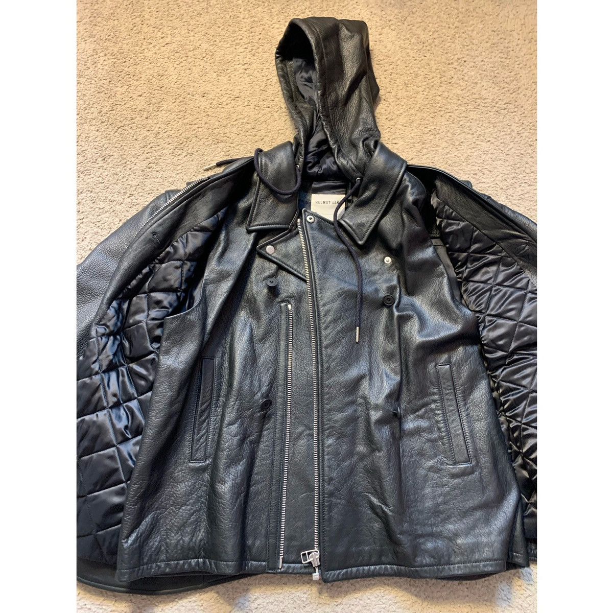 Helmut Lang HELMUT LANG BUILD OUT MOTORCYCLE LEATHER JACKET Size US L / EU 52-54 / 3 - 11 Thumbnail