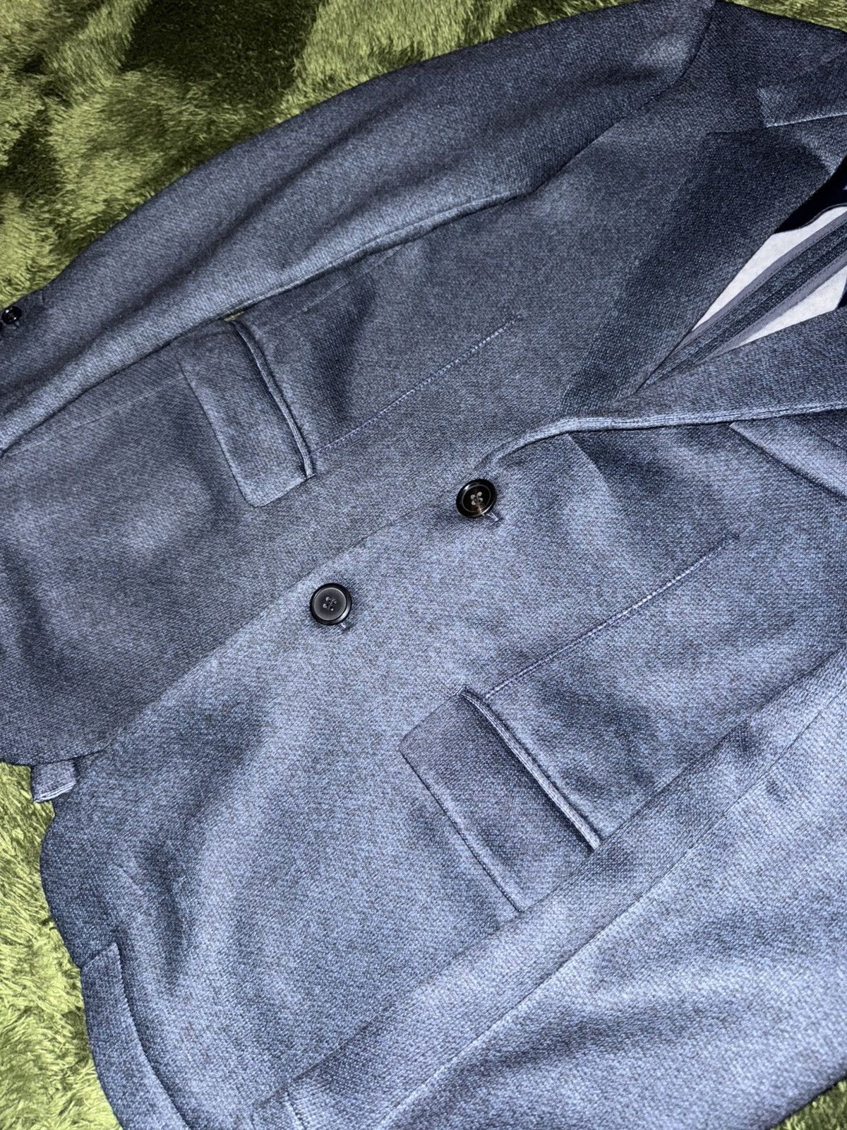 Beams Japan [S] Beams Textured Loose fit Poly Blazer Jacket Navy Size US S / EU 44-46 / 1 - 3 Thumbnail