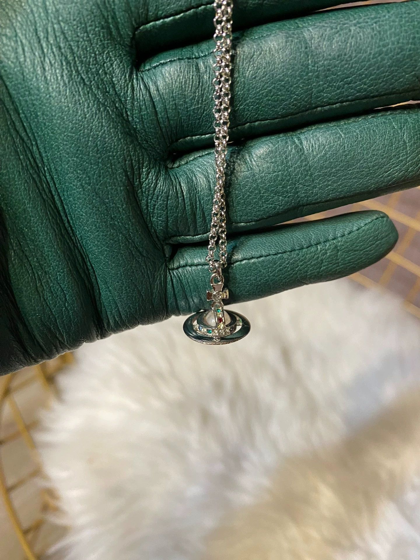 Vivienne Westwood Vivienne Westwood Silver Orb Necklace Small Size ONE SIZE - 1 Thumbnail