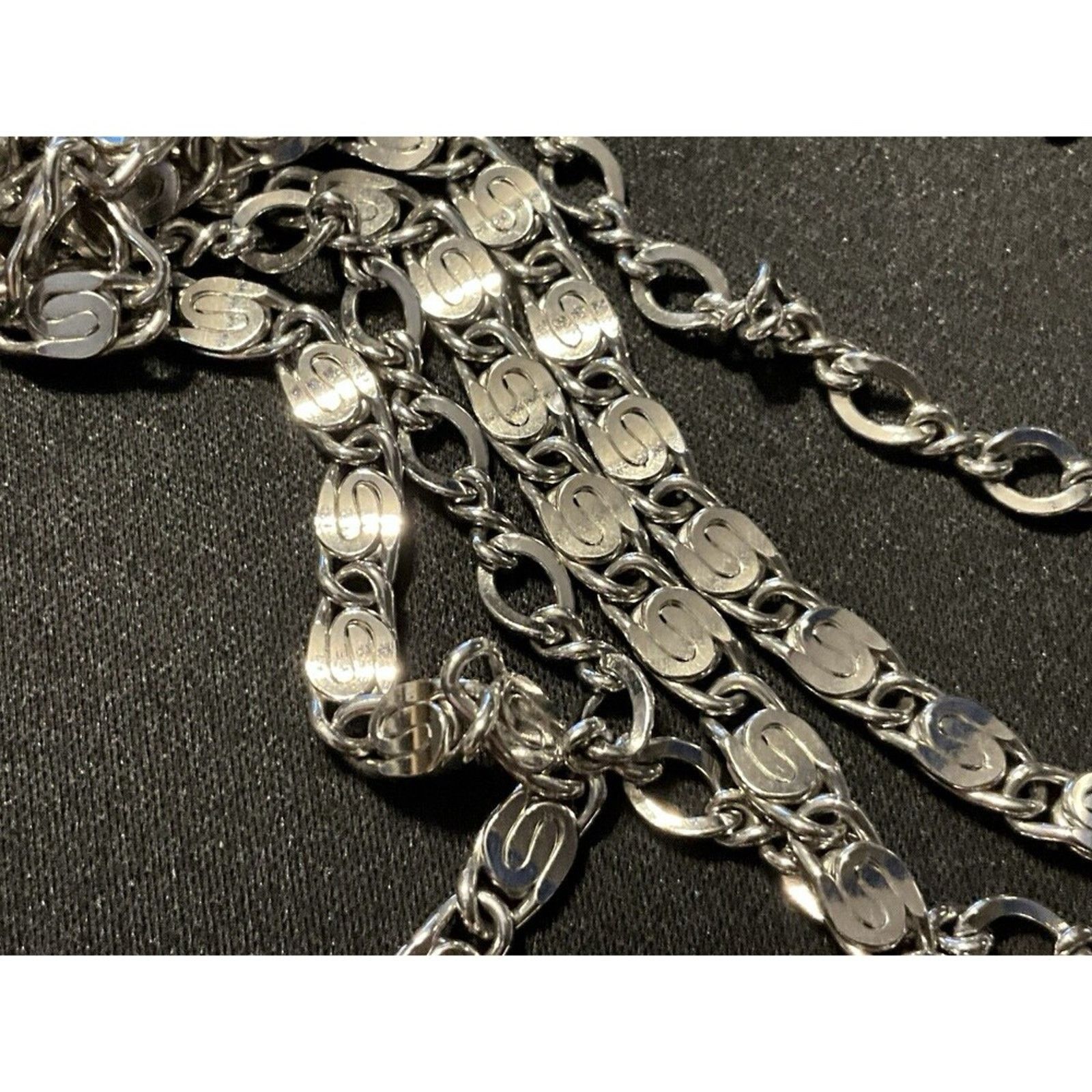 Other Lot Of 3 Silver Tone Necklaces All High Quality (Read Desc) Size ONE SIZE - 11 Thumbnail