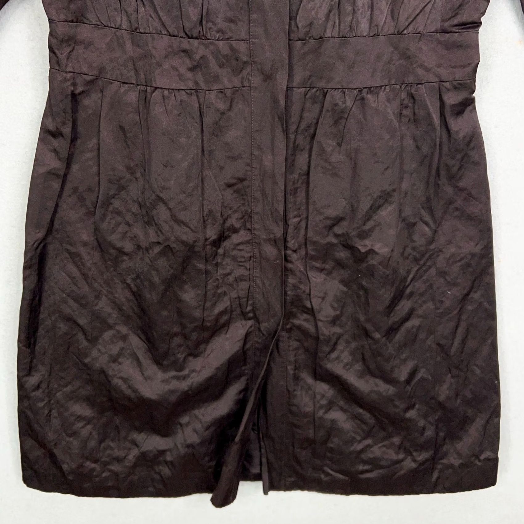 Eileen Fisher Eileen Fisher Coat Womens XS Steel Satin Metallic Trench Brown C​h estnut? Size XS / US 0-2 / IT 36-38 - 3 Thumbnail
