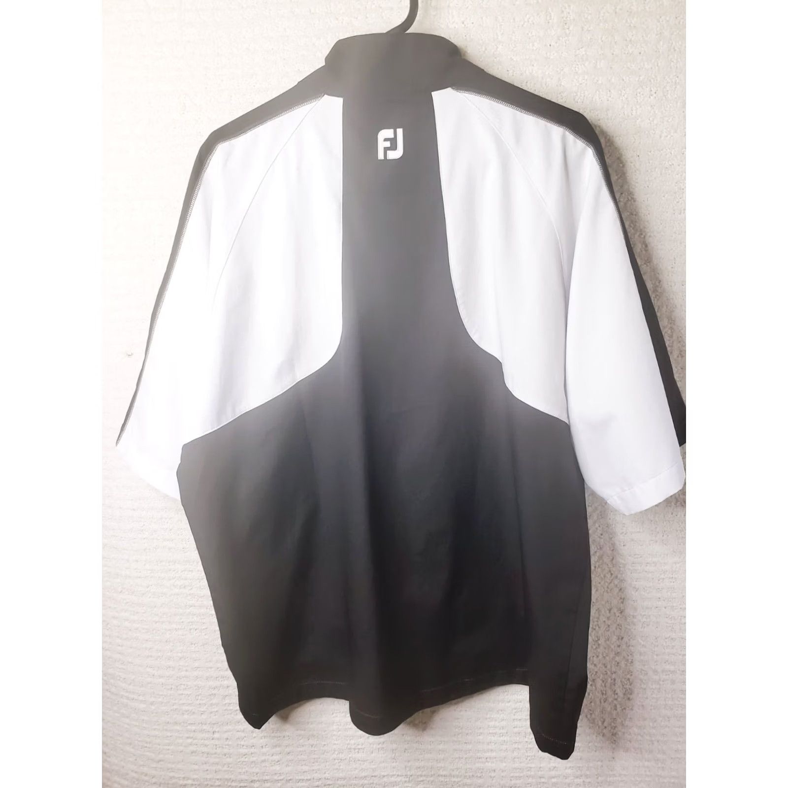 Footjoy Footjoy FJ Men's L Windbreaker Jacket Gray Black White S Sleeve Pockets 1/4 Zip Size US L / EU 52-54 / 3 - 6 Thumbnail