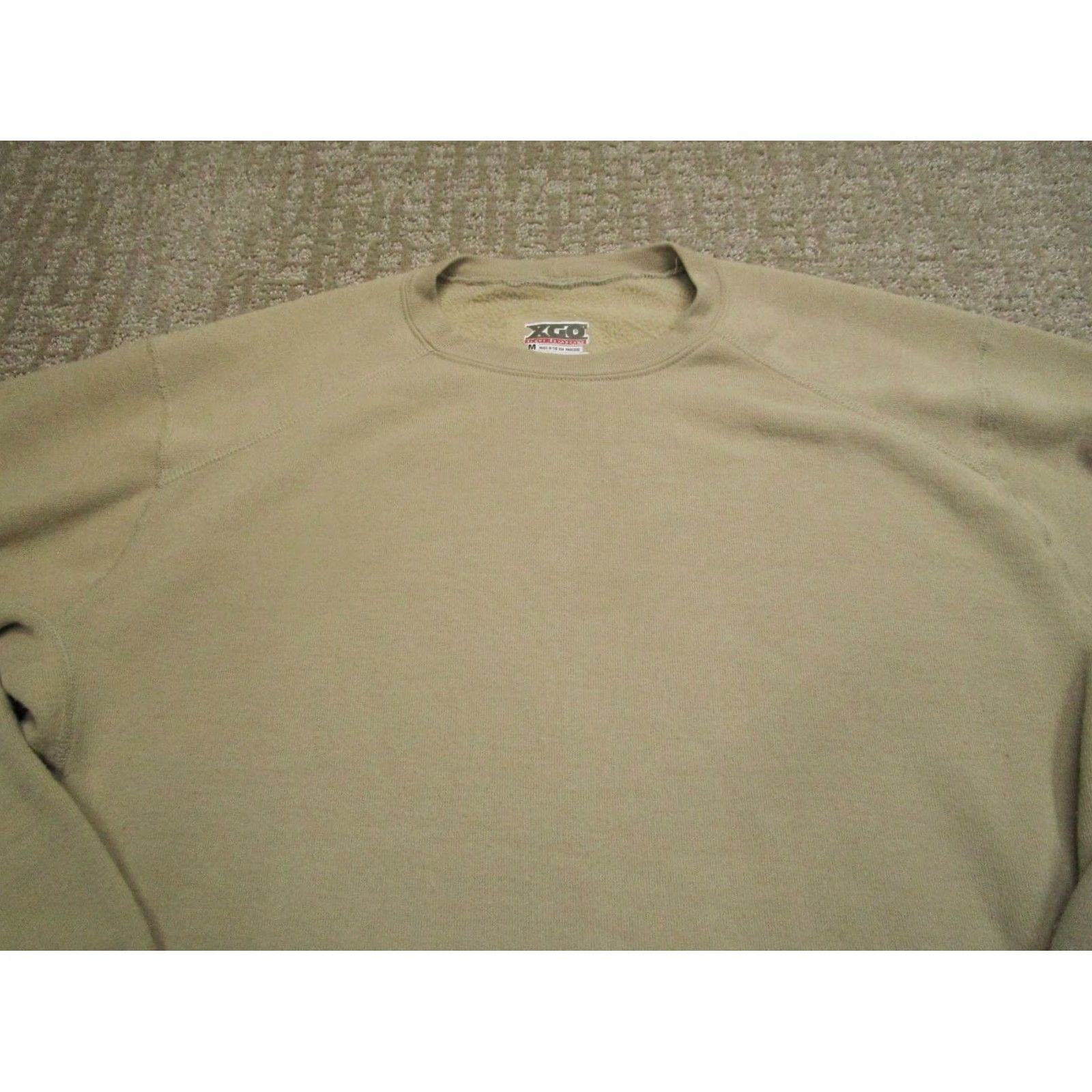 Vintage XGO Sweater Mens Medium Brown Phase 4 Flame Retardant Sweatshirt US Military Shirt Size US M / EU 48-50 / 2 - 2 Thumbnail