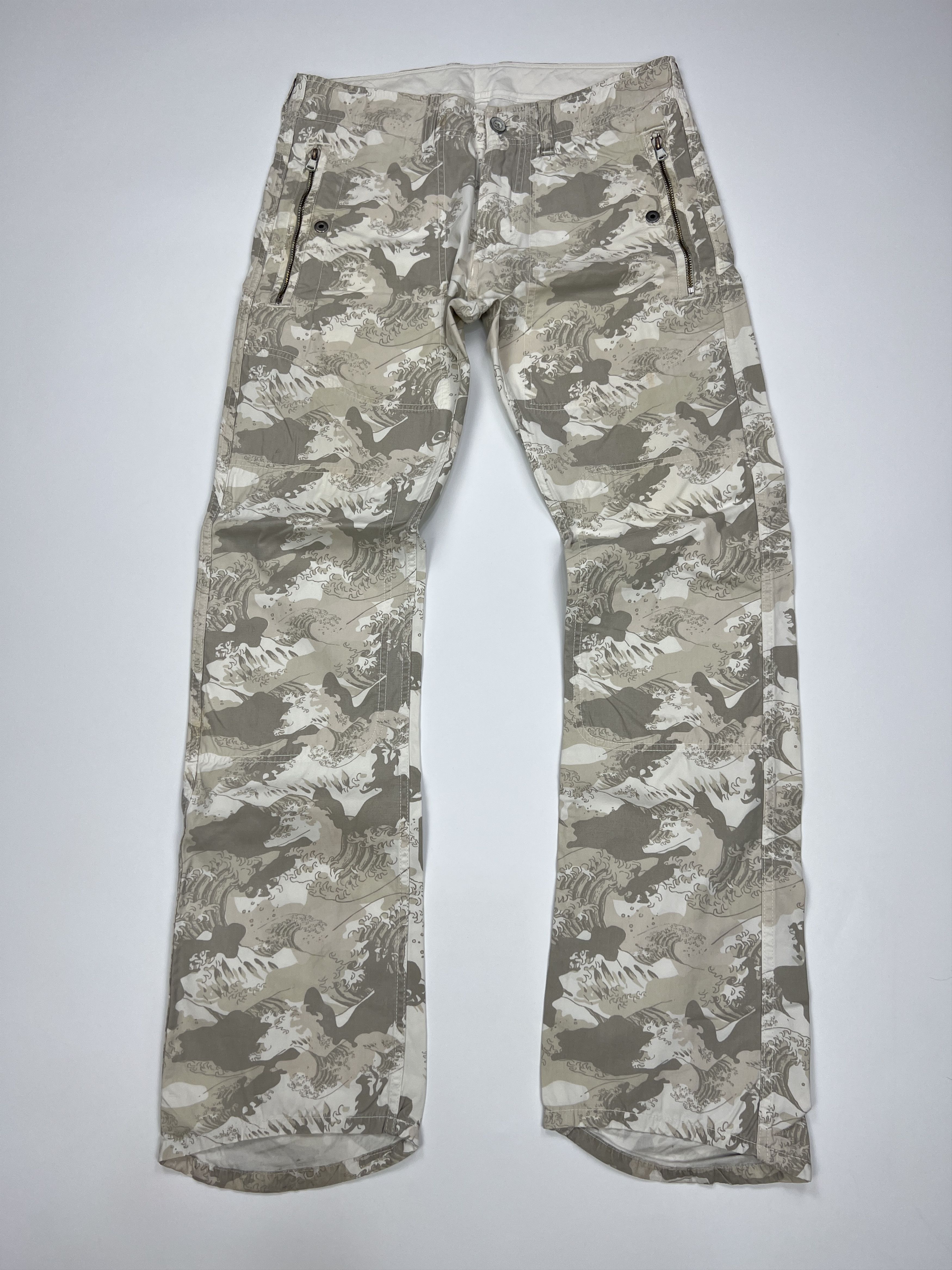 Diesel Katsushika Hokusai Waves Allover Pattern Denim Diesel Japan Size US 31 - 1 Thumbnail