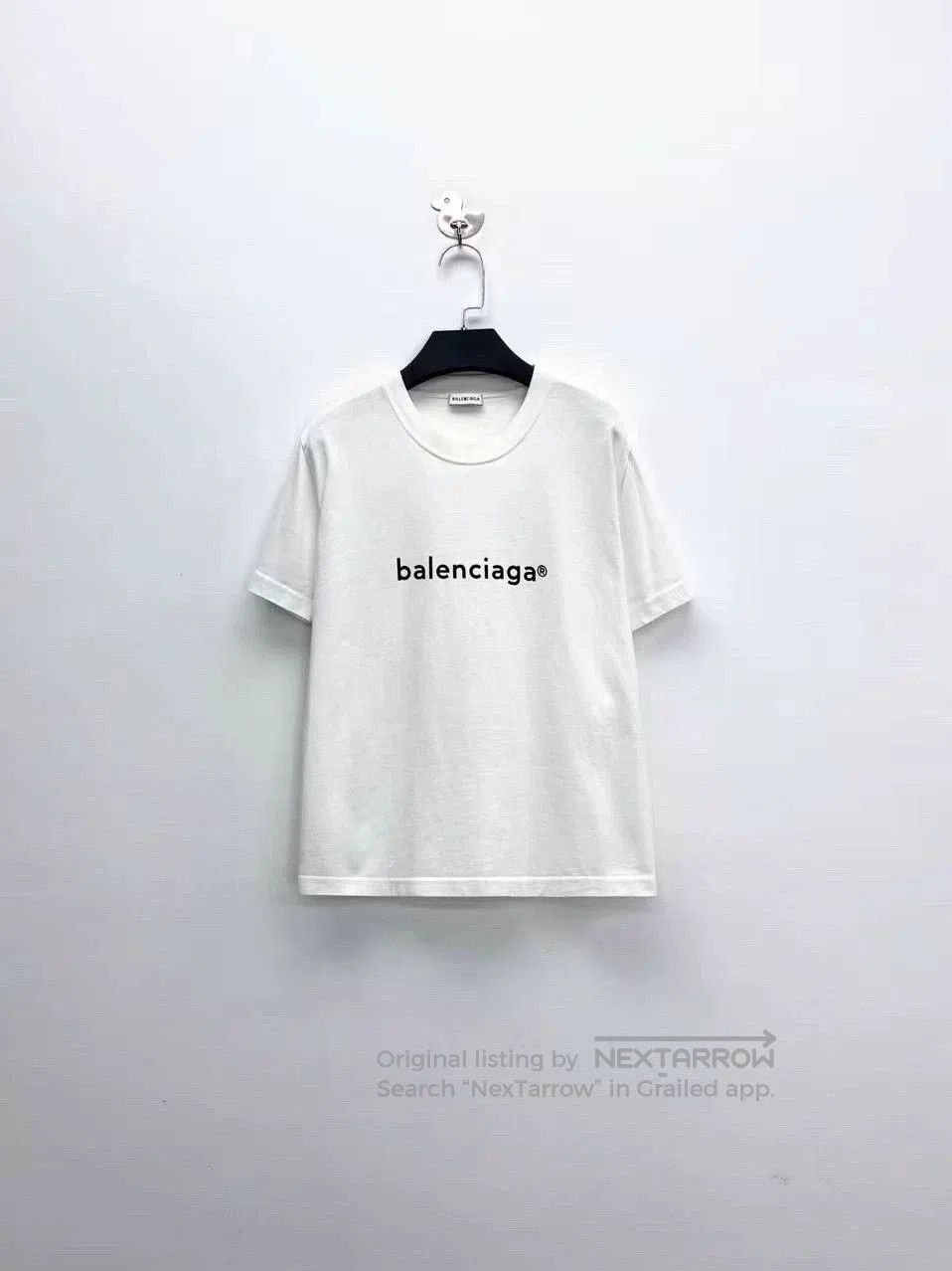 Balenciaga balenciaga white logo short sleeve t. Size US M / EU 48-50 / 2 - 1 Thumbnail
