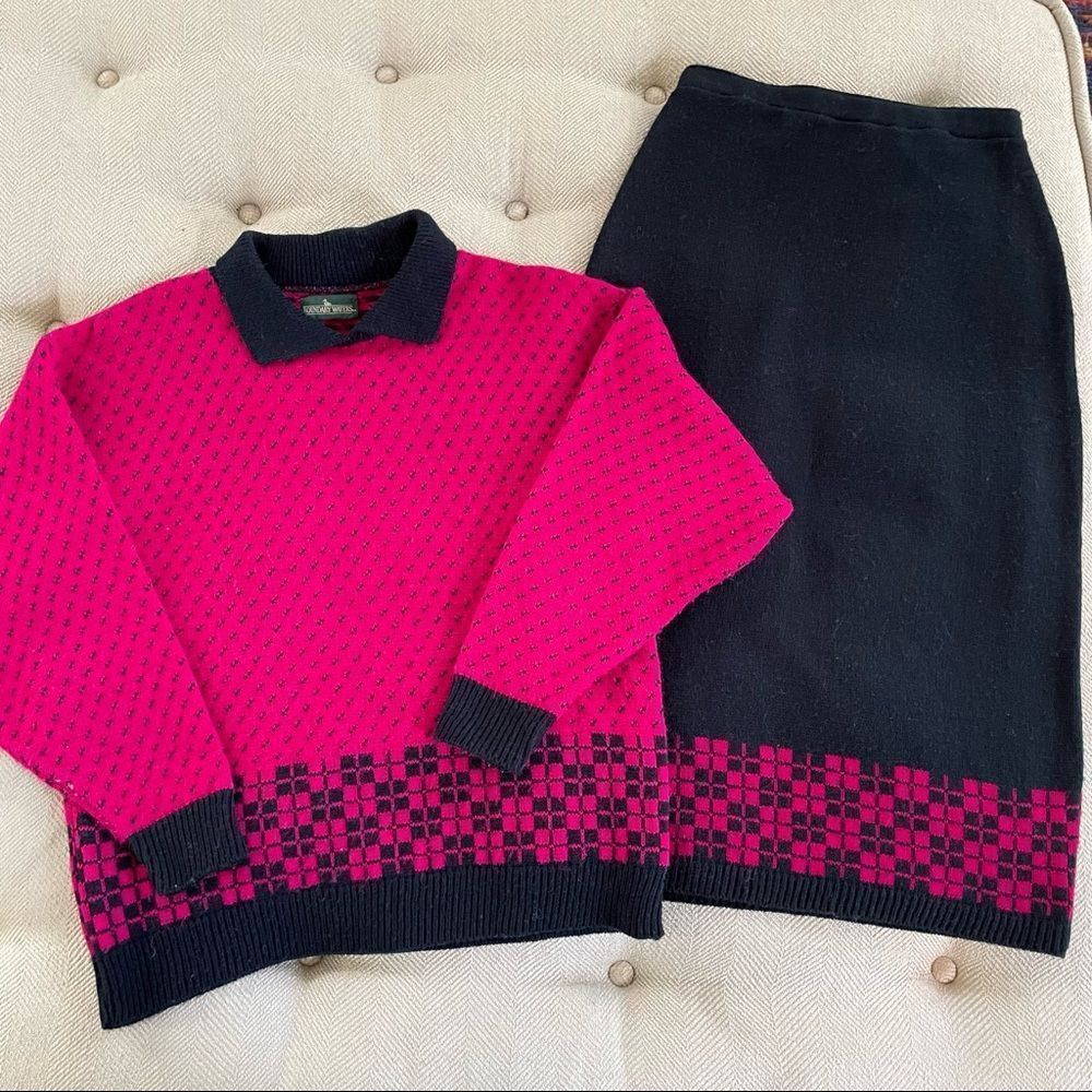 Vintage Vintage 80s Boundary Waters Sweater Skirt Set M Size M / US 6-8 / IT 42-44 - 1 Thumbnail