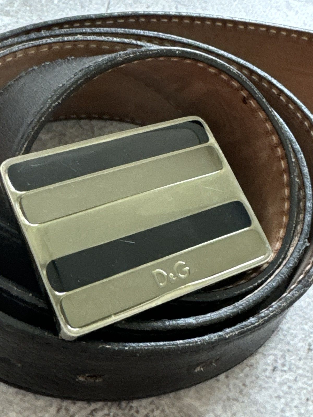 Dolce & Gabbana Dolce Gabbana black leather belt Size ONE SIZE - 3 Thumbnail