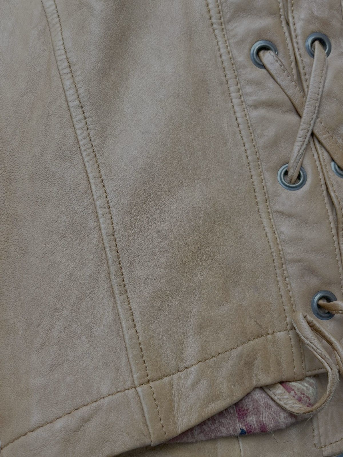 Just Cavalli Just Cavalli vintage boho leather biker jacket with stripes Size S / US 4 / IT 40 - 23 Thumbnail