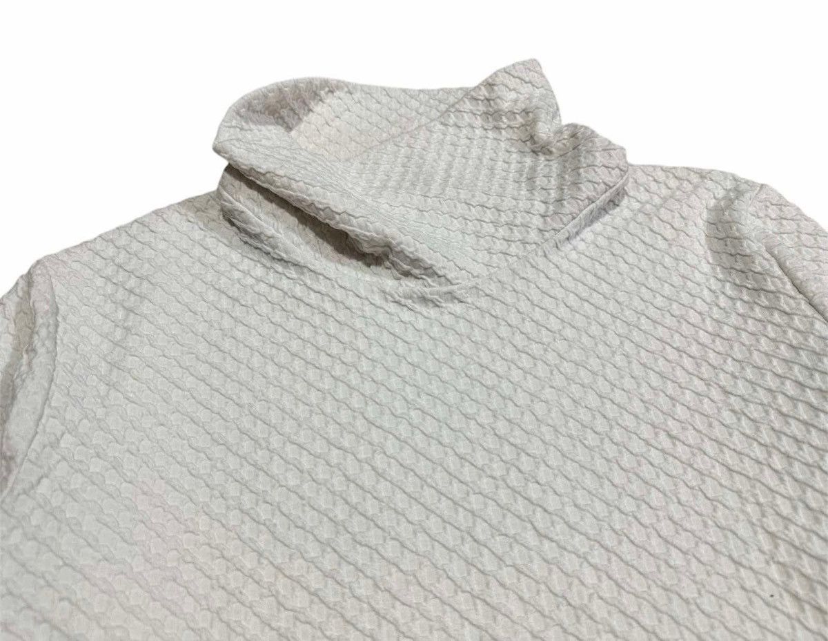 If Six Was Nine × Japanese Brand × semanticdesign 🔥Sick Y2K Semantic Design Waffle Knit Mock Neck Sweatshirt Size US L / EU 52-54 / 3 - 5 Thumbnail