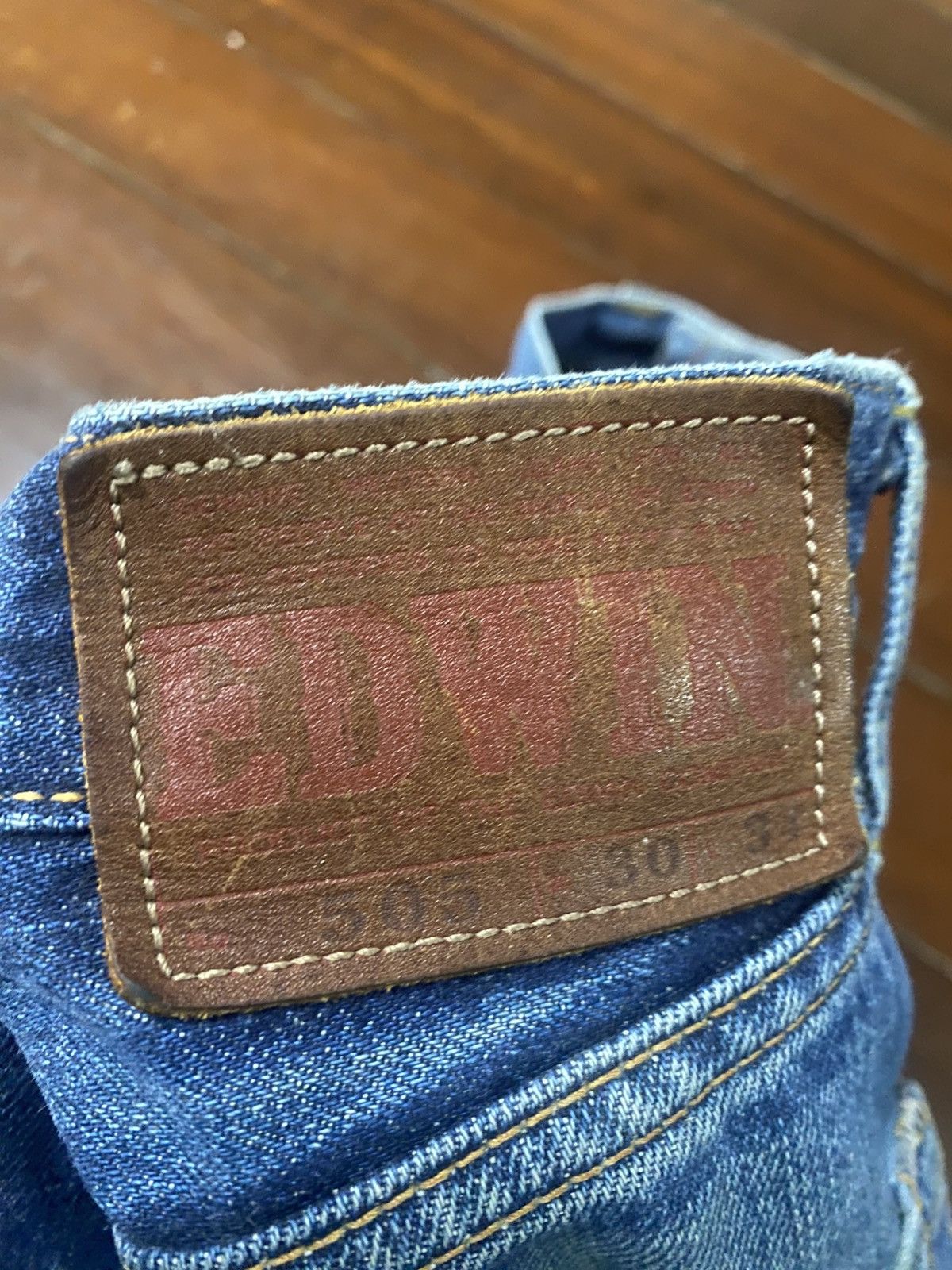 Edwin Vintage Edwin 505 Selvedge Distressed Dirty Denim Jeans Size US 32 / EU 48 - 18 Thumbnail