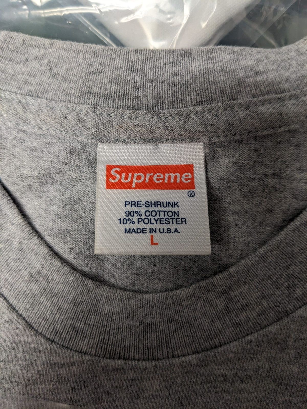 Supreme SS16 SUPREME TEE T-SHIRT HEATHER GREY L 2016 Size US L / EU 52-54 / 3 - 5 Thumbnail