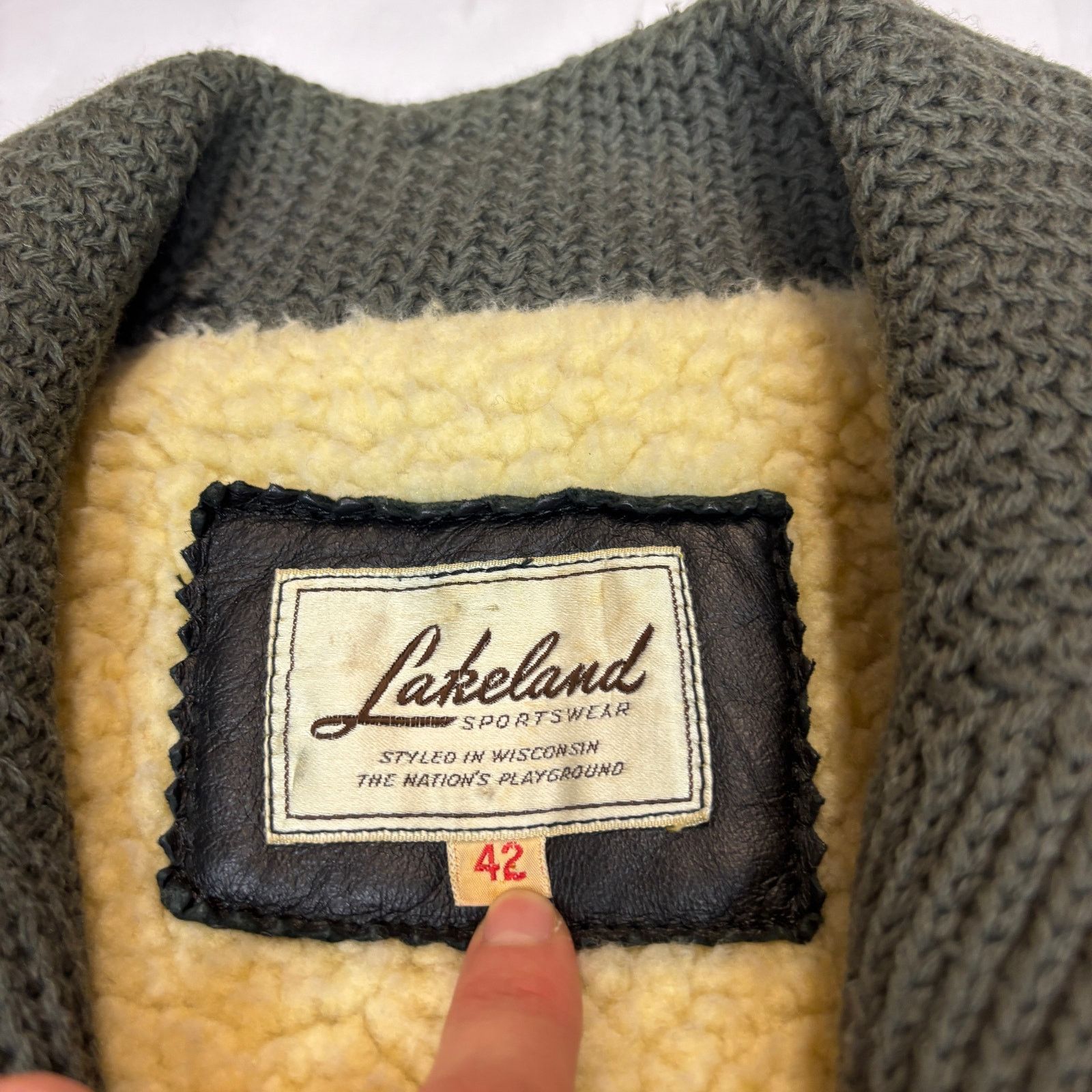 Vintage Vintage 50s Lakeland Sportswear Shawl Collar Wool Coat 42 Size US XL / EU 56 / 4 - 4 Thumbnail