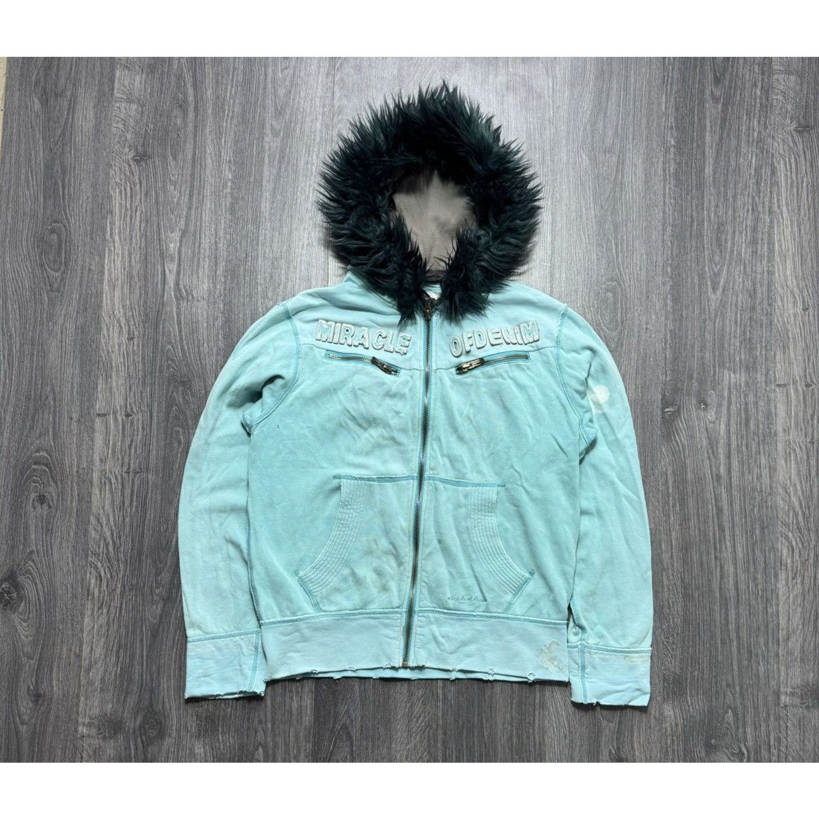 Streetwear × Vintage Vintage Y2K DC Zip Fur Hoodie LGB Style | Grailed