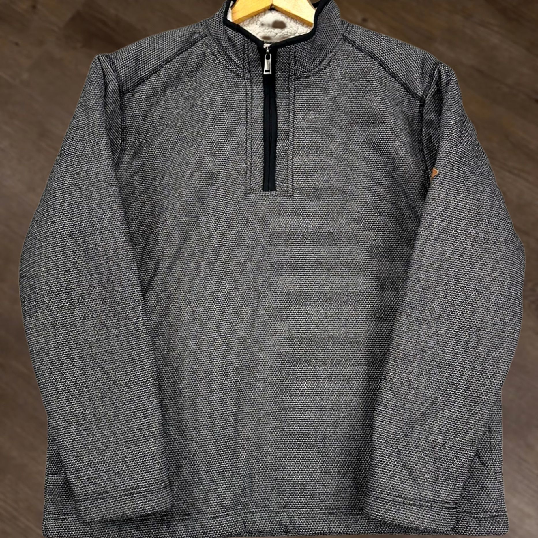 Orvis Orvis Pullover Sweatshirt Mens Large Gray Thick Sherpa Fleece Lined Quarter Zip Size US L / EU 52-54 / 3 - 1 Thumbnail
