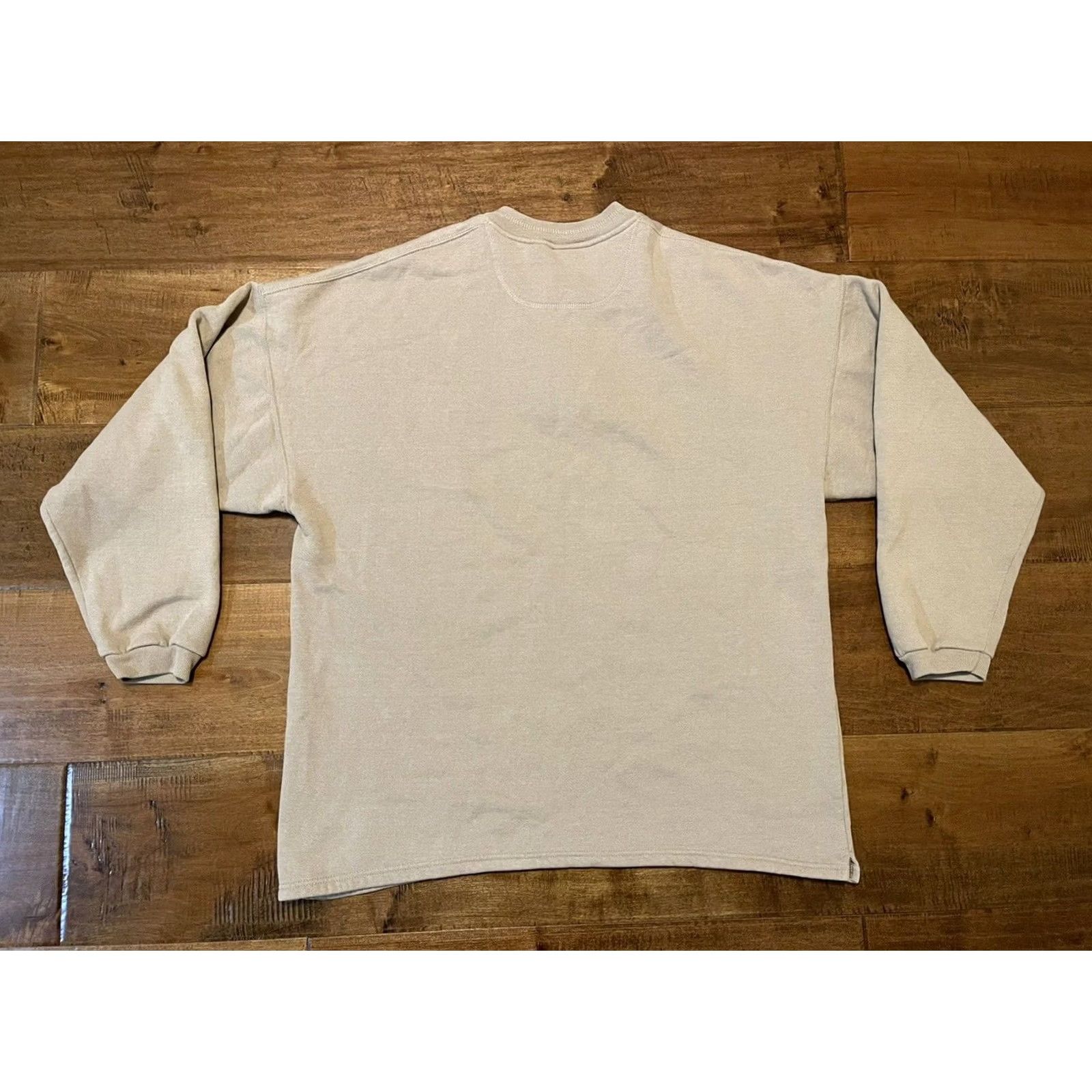 Russell Athletic VINTAGE Russell Made in USA 50/50 Blank Beige Henley Sweatshirt Men's XLarge Size US XL / EU 56 / 4 - 5 Thumbnail
