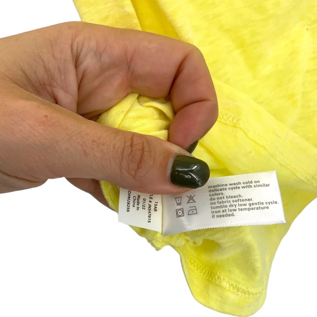 Other Three Dots Yellow Short Sleeve Pocket T Shirt Medium NWT $58 Size M / US 6-8 / IT 42-44 - 4 Thumbnail