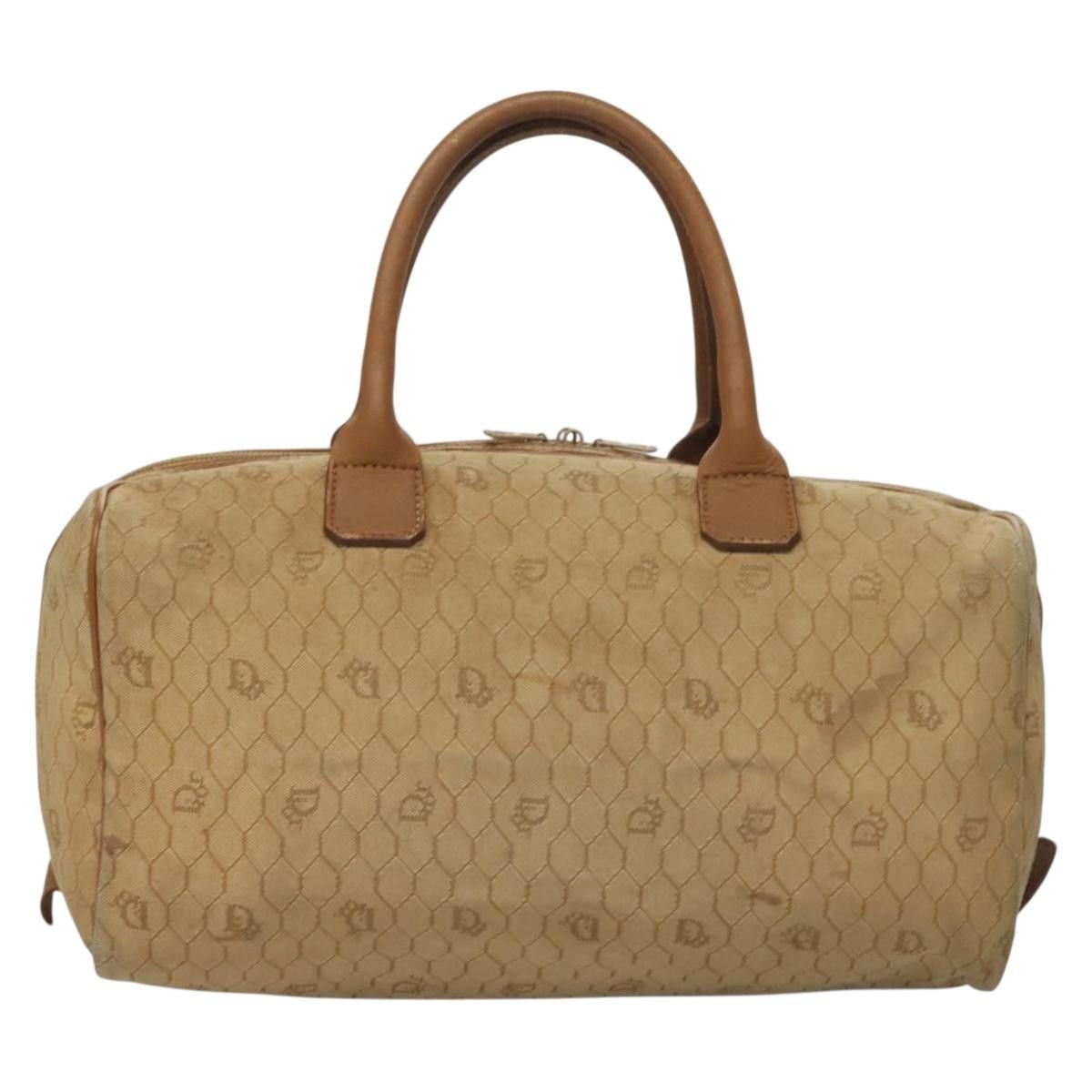 Dior DIOR Honeycomb Canvas Boston Bag Beige Size ONE SIZE - 2 Thumbnail