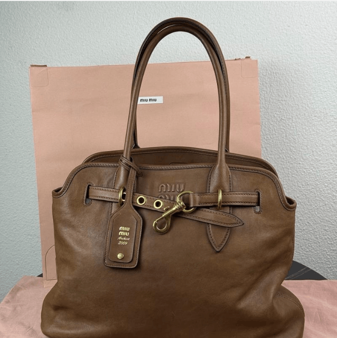 Miu Miu Miu Miu Oak Nappa Leather Top Handle Bag Size ONE SIZE - 5 Thumbnail