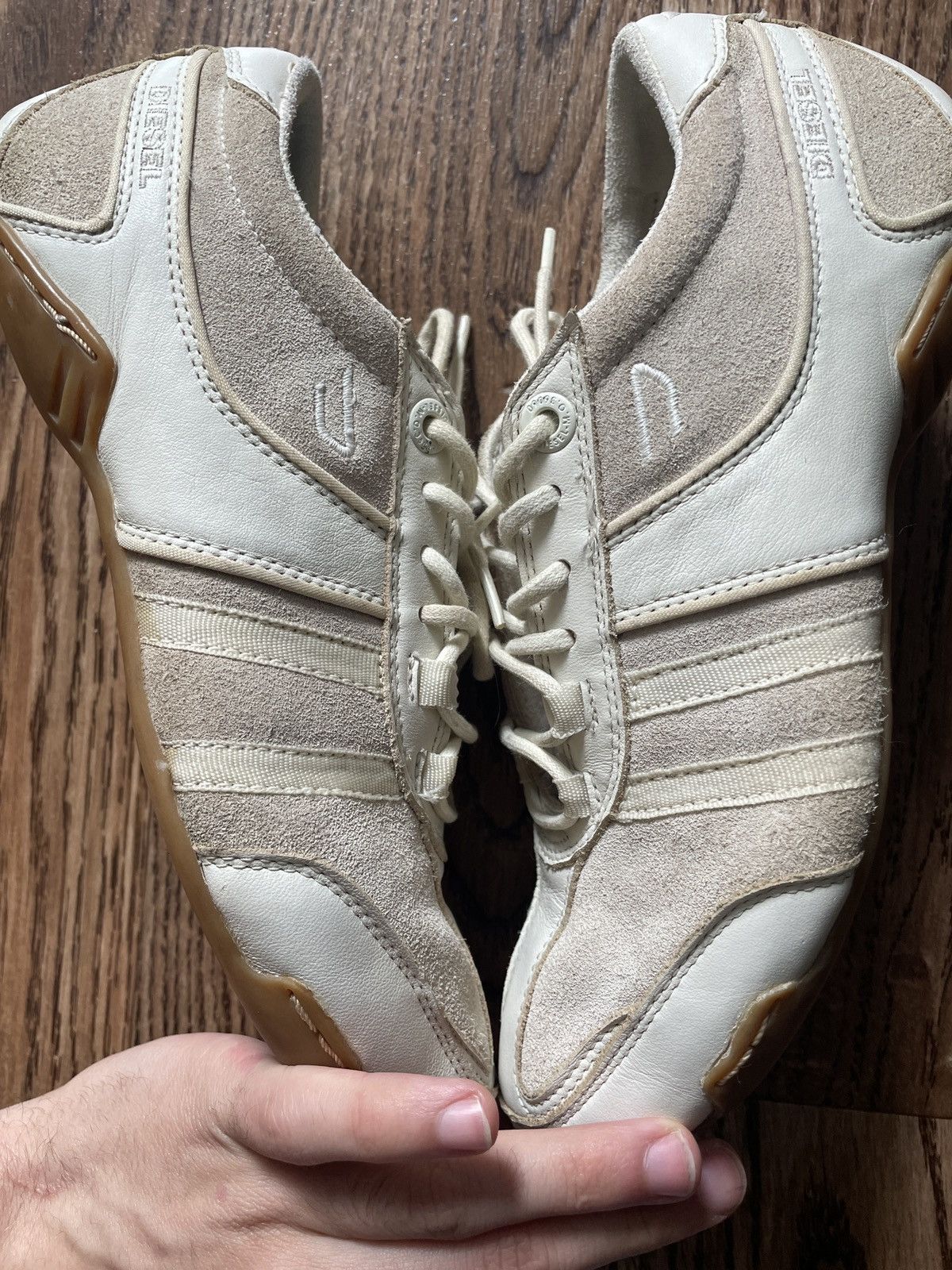 Diesel 💥Rare! Vintage Diesel Low Top Design Suede Sneakers Size US 7 / IT 37 - 6 Thumbnail